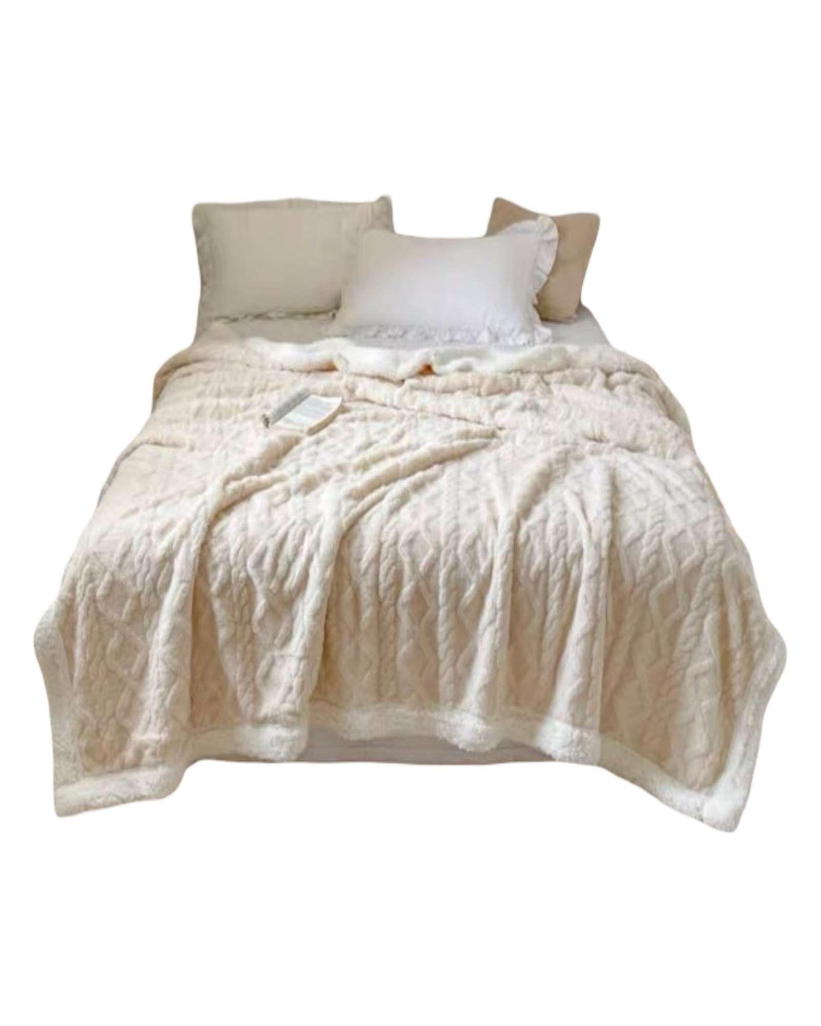 Frazada Invierno Trenzada 2 Plazas 230x200 cm 03-2