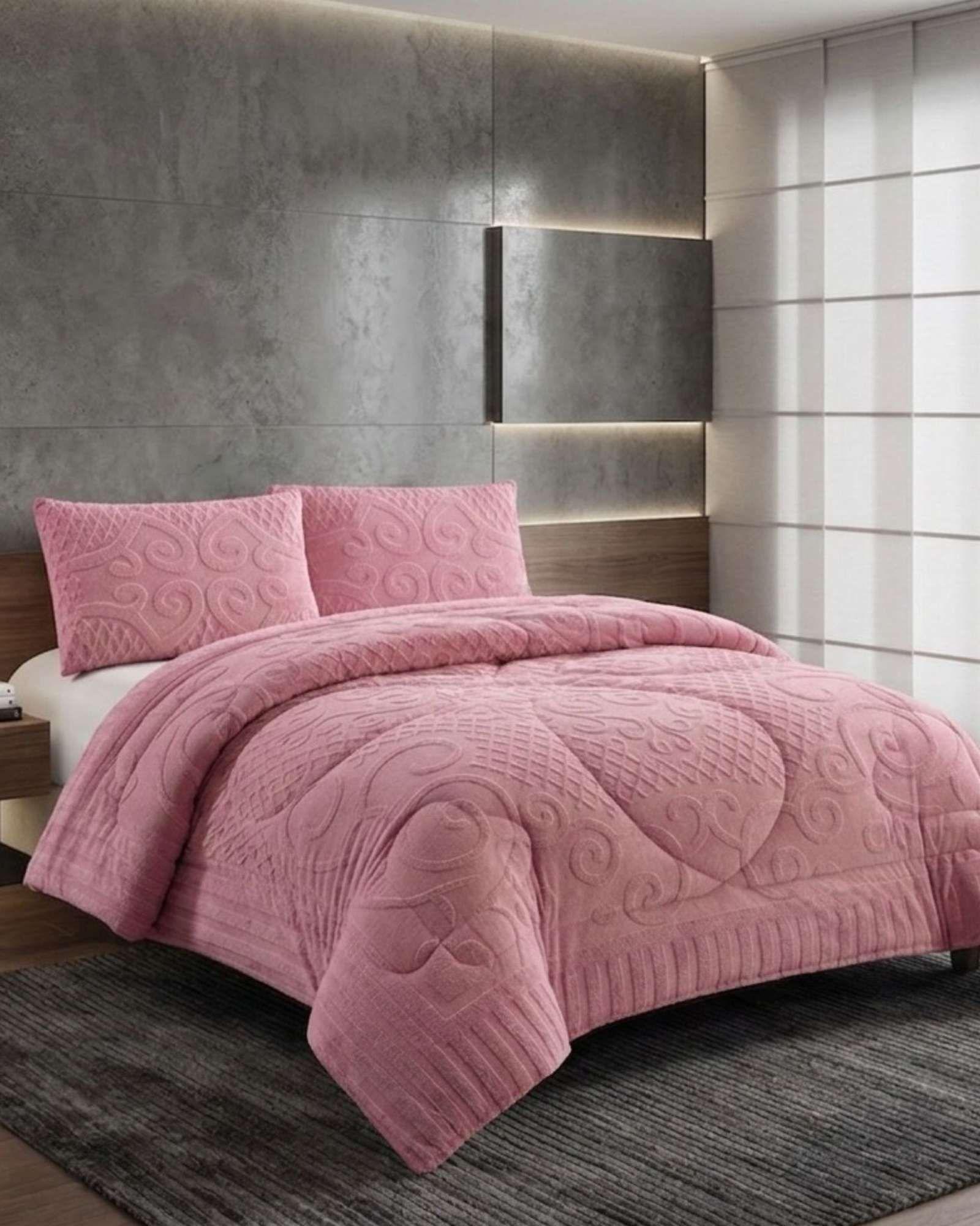 Cubrecama Edredon de Polar Ultra Suave Colección Confort Premium 2 Plazas A02-2