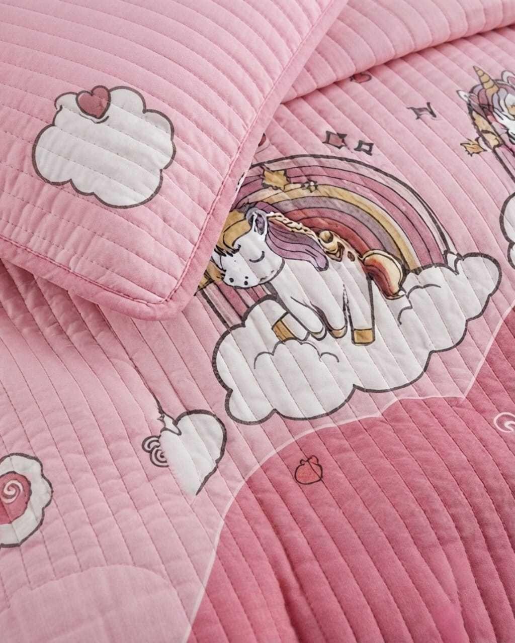 Cubrecama Quilt de Verano Plaza y Media Diseños Infantiles Mas Funda-5