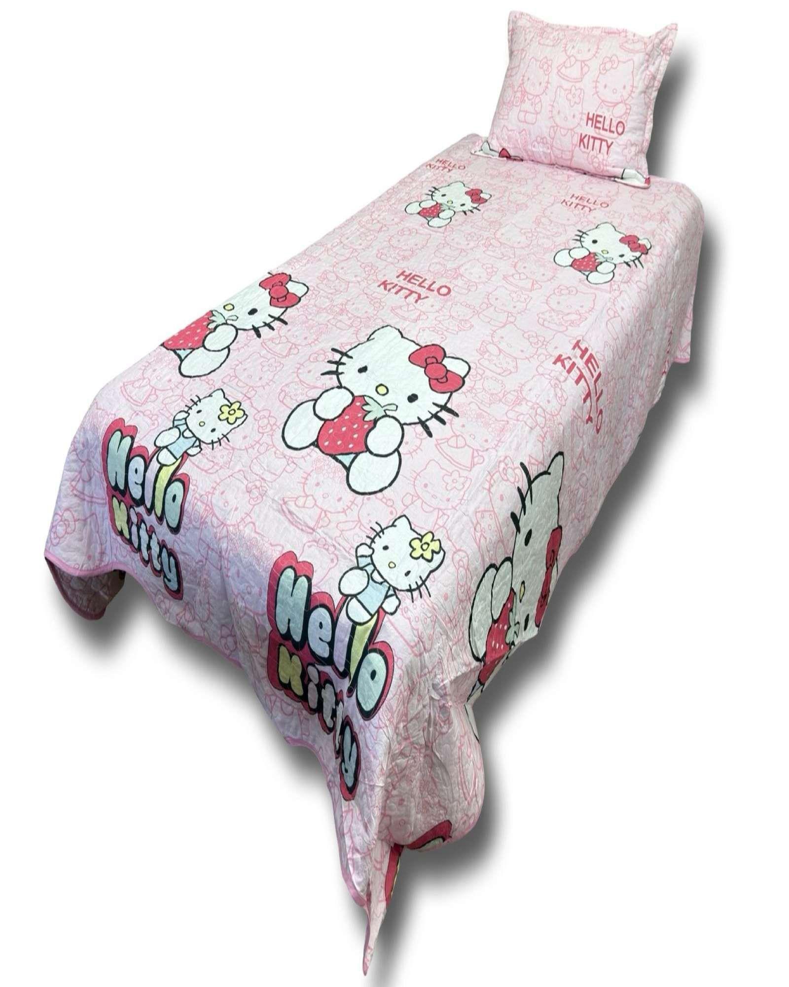 CUBRECAMA COLCHA QUILT NIÑA INFANTIL ROSADO-2