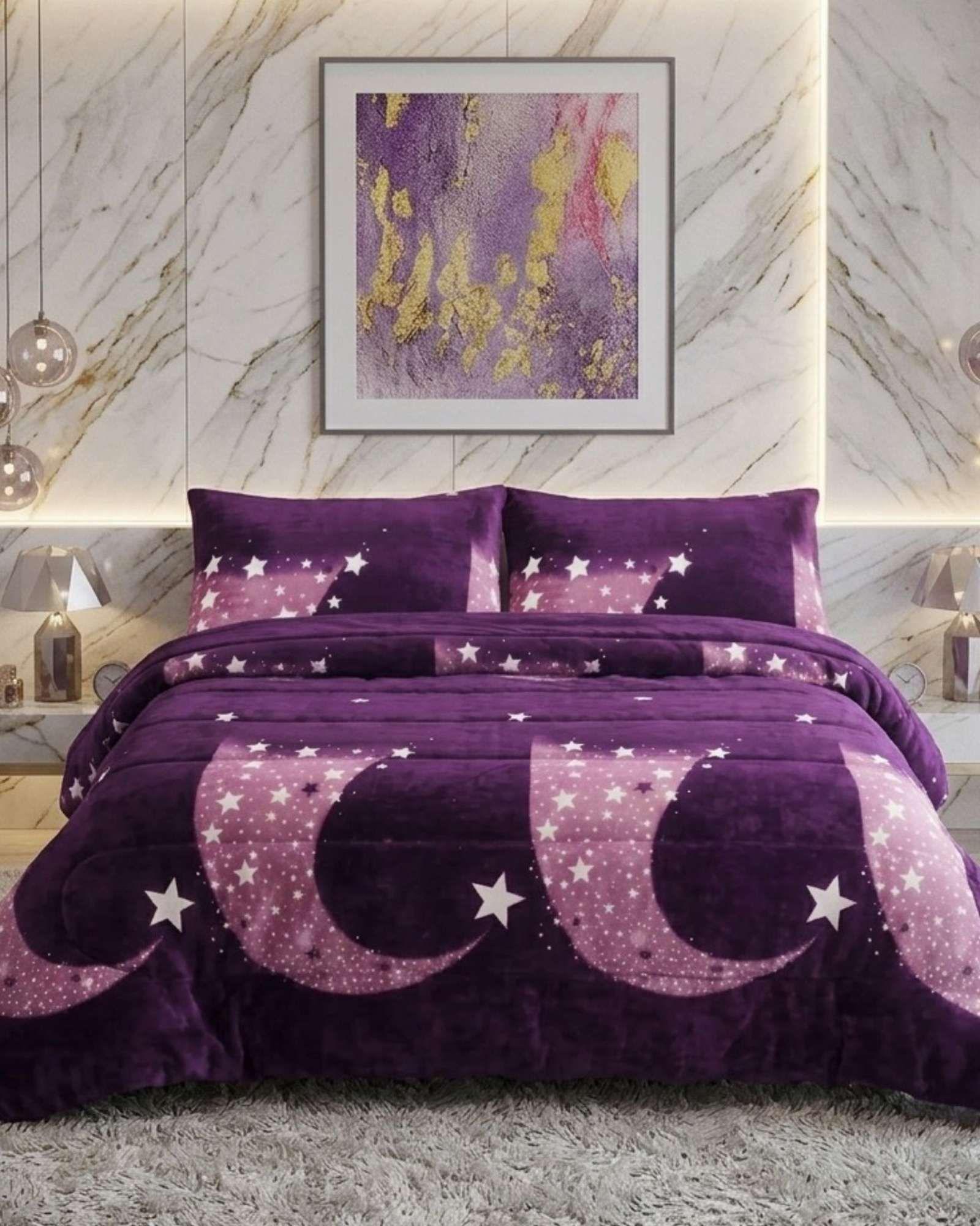 Juego de Cama Cubrecama Con Sherpa Quilting Premium 2 Plazas 03-2