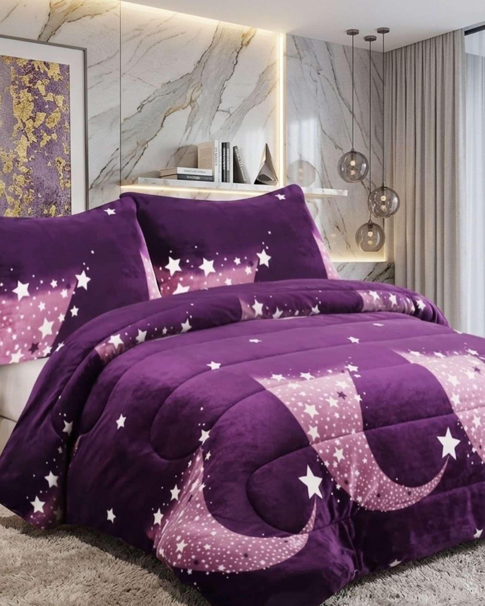 Juego de Cama Cubrecama Con Sherpa Quilting Premium 2 Plazas 03-3