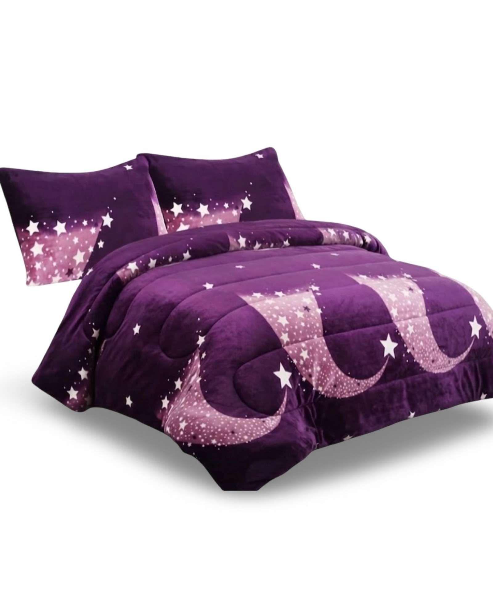 Juego de Cama Cubrecama Con Sherpa Quilting Premium 2 Plazas 03-4