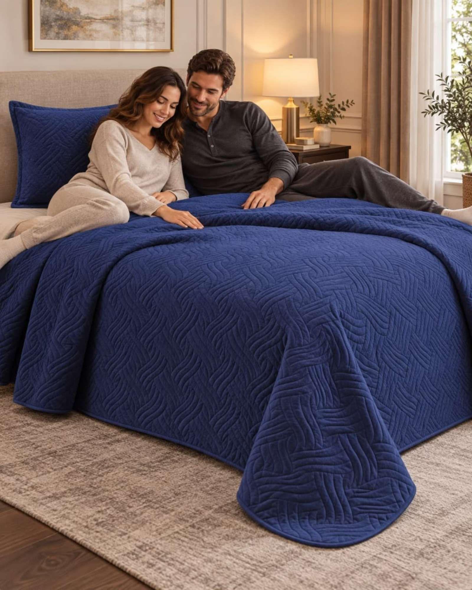 Cubrecama Quilt de Plaza y Media Con Funda De Almohada C21-4