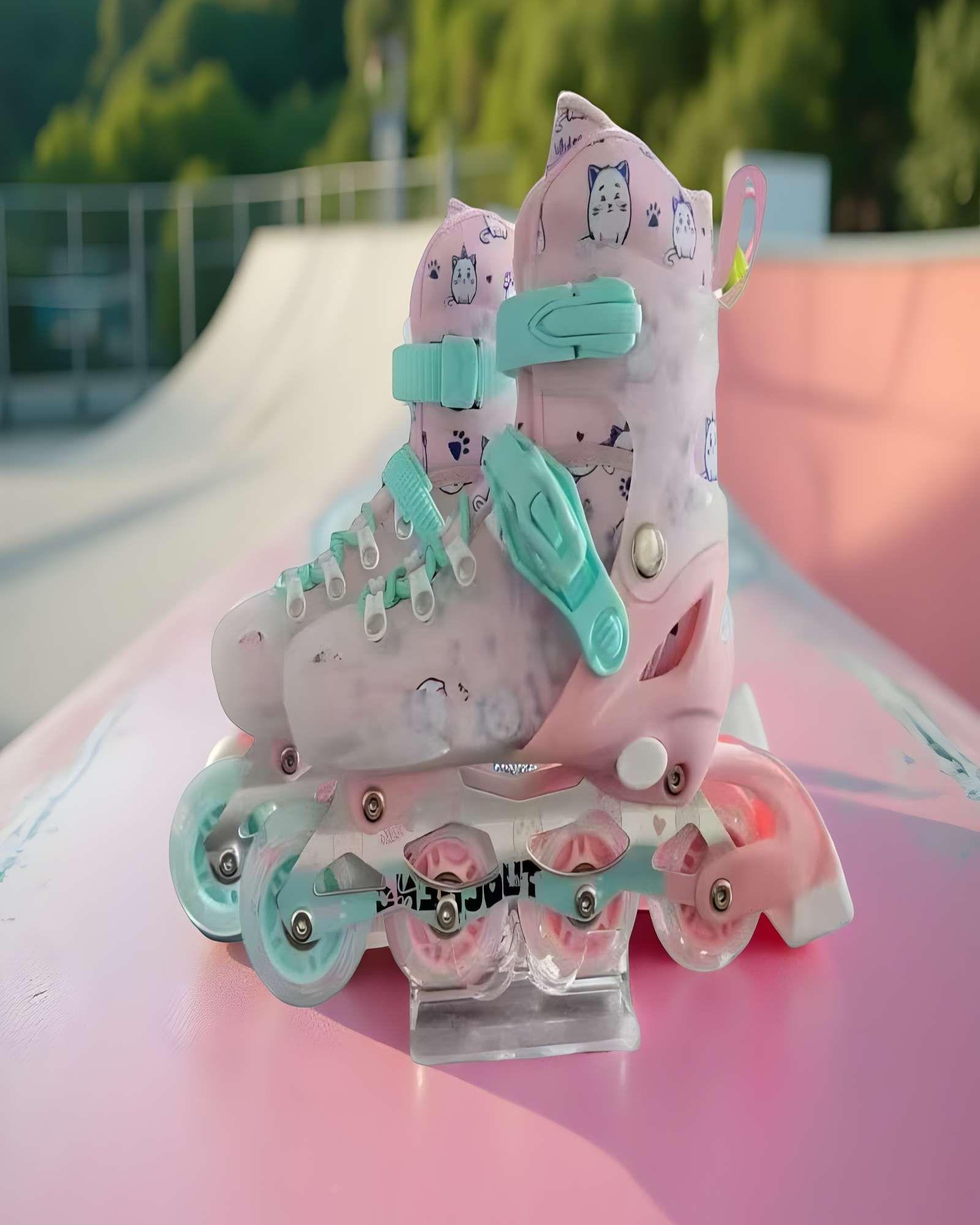 PATIN EN LINEA CON LUCES Y KIT TALLA M 35-38 A30-3