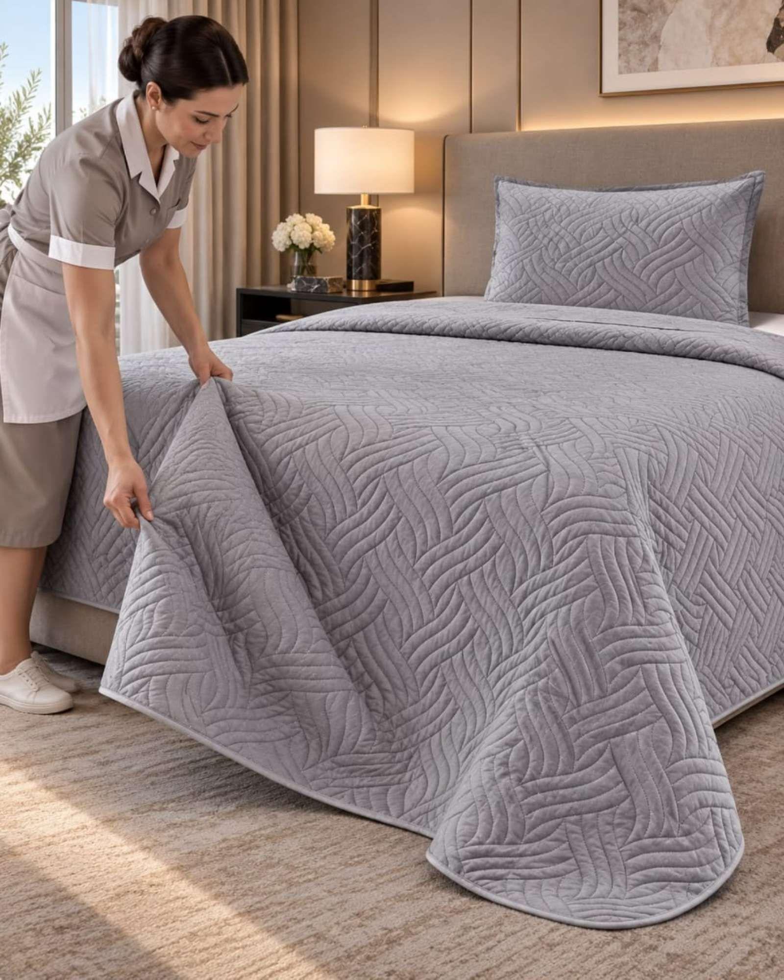 Cubrecama Quilt de Plaza y Media Con Funda De Almohada C22-5