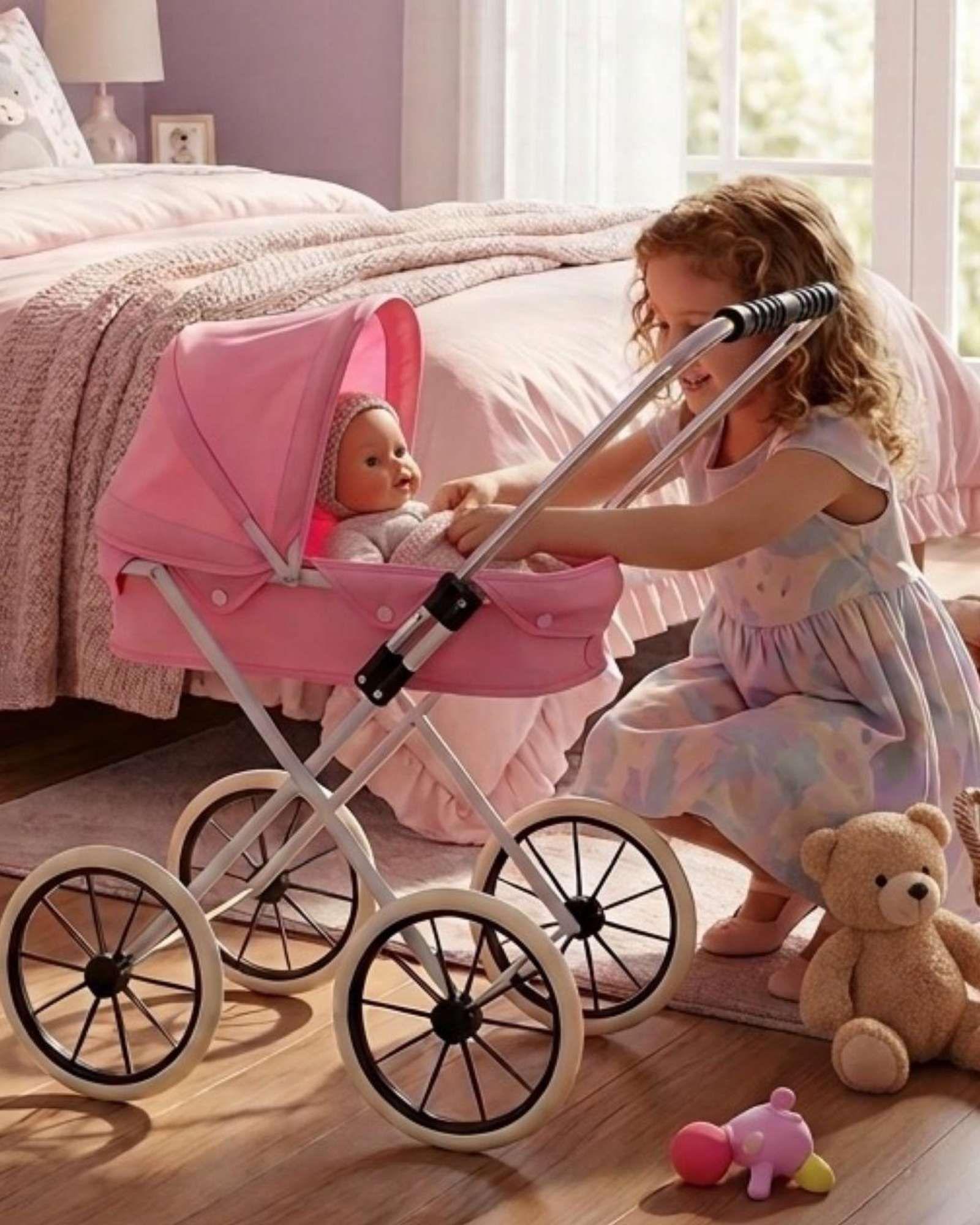 Coche de Muñecas infantil Estilo Clásico y Funcional A06-0