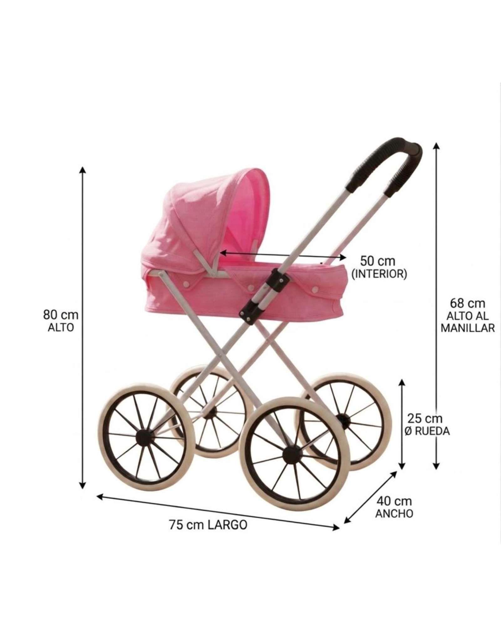 Coche de Muñecas infantil Estilo Clásico y Funcional A06-4