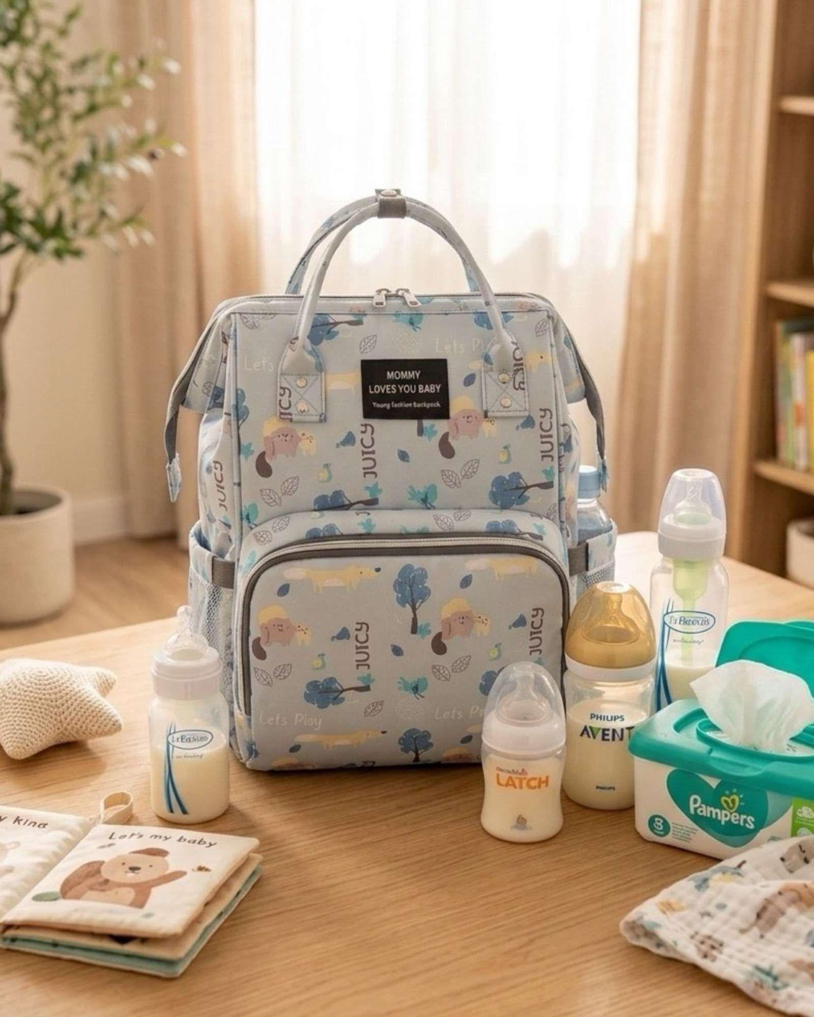 Mochila Maternal Bolso Pañalera Térmica Impermeable Premium 02-3