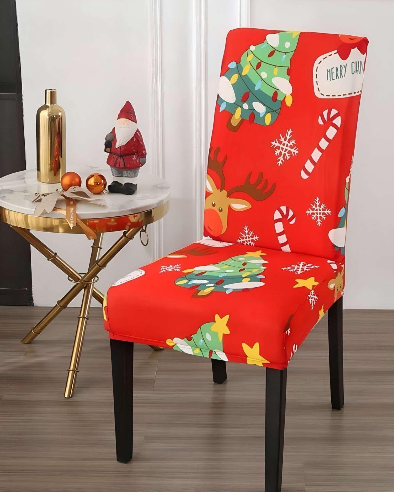 SET DE 6 FUNDAS PARA SILLAS DISEÑO NAVIDAD R15-1