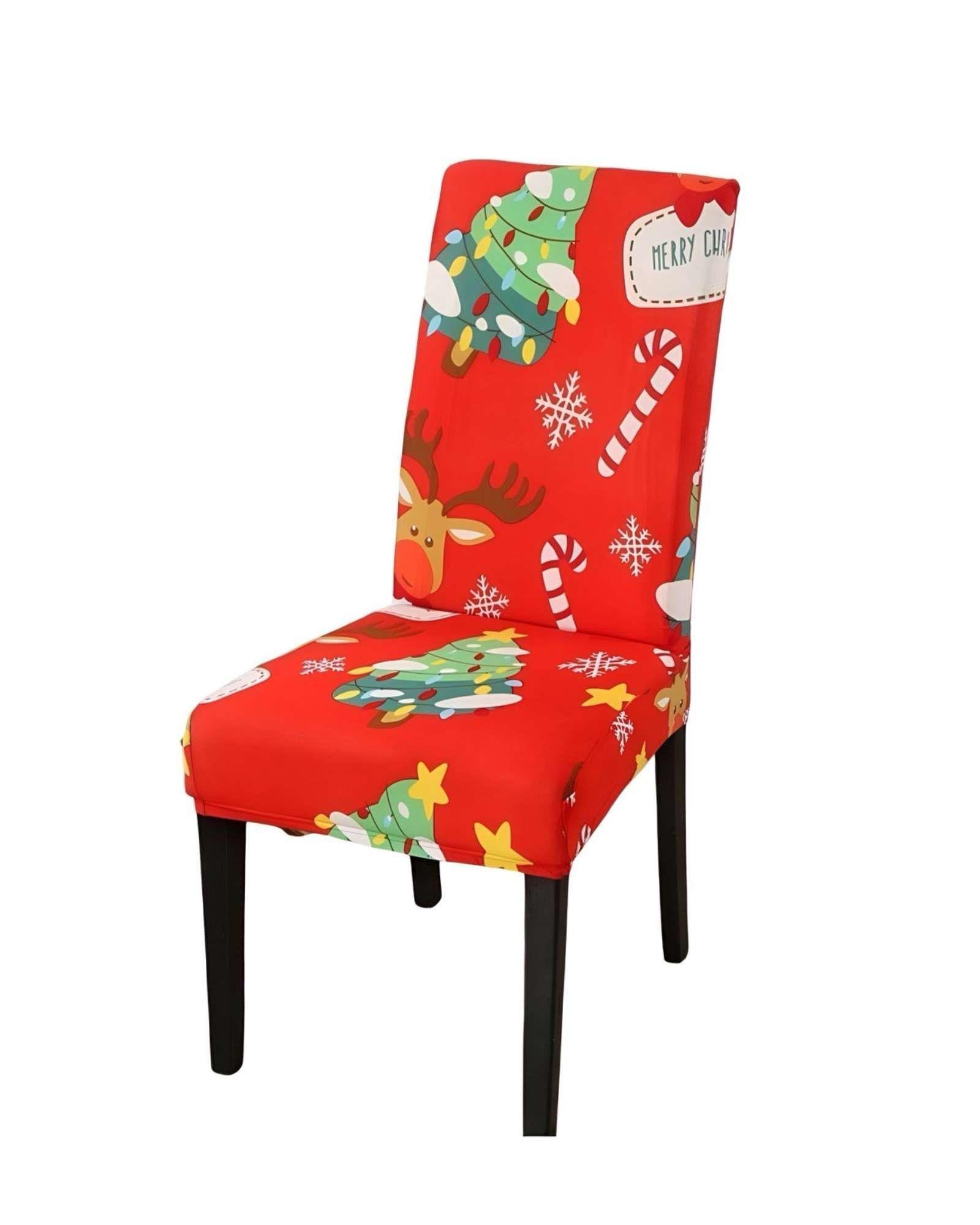 SET DE 6 FUNDAS PARA SILLAS DISEÑO NAVIDAD R15-2