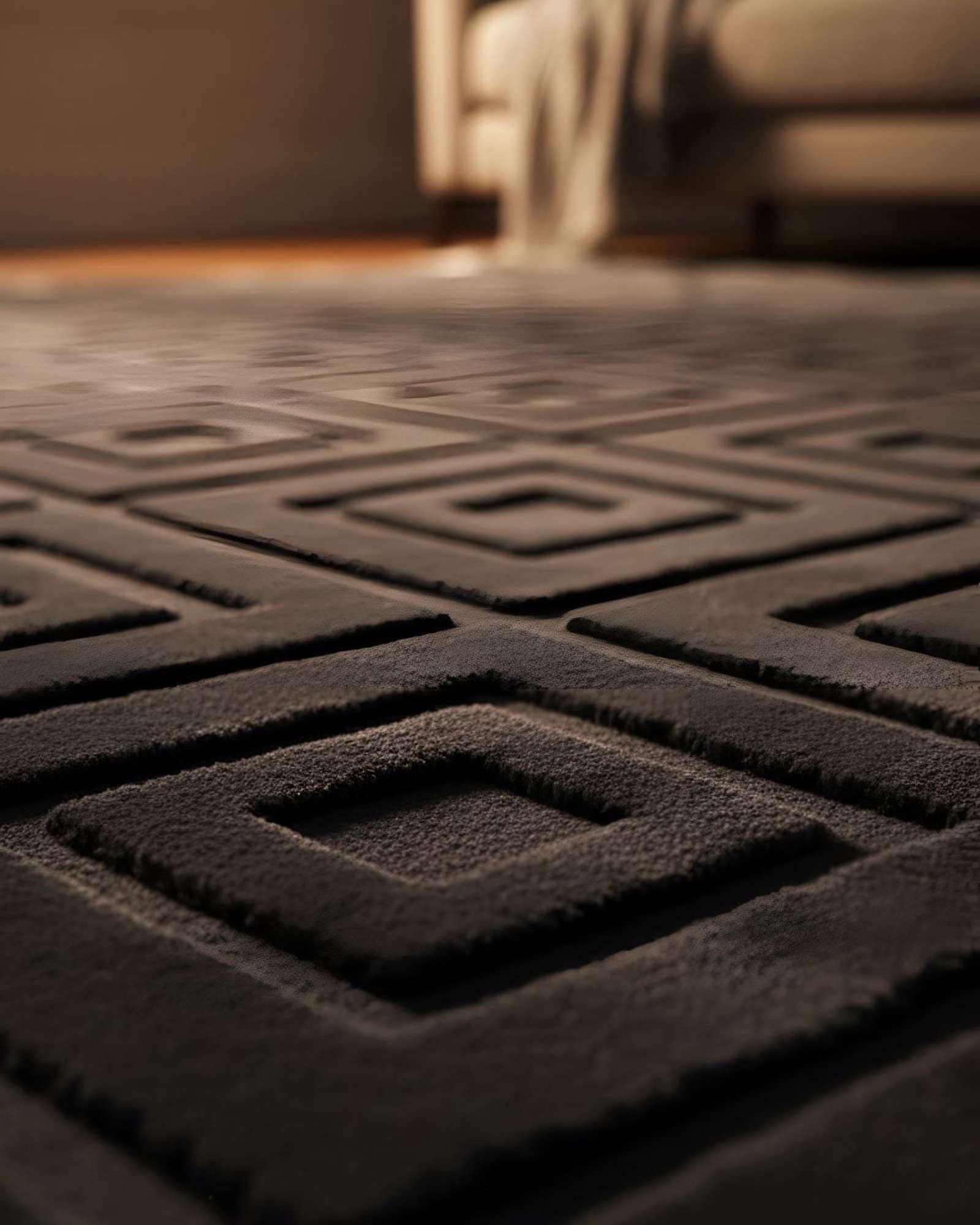 ALFOMBRA JACQUARD TEXTURIZADA CON DISEÑO Y FLECOS 150X200 CM A1-2