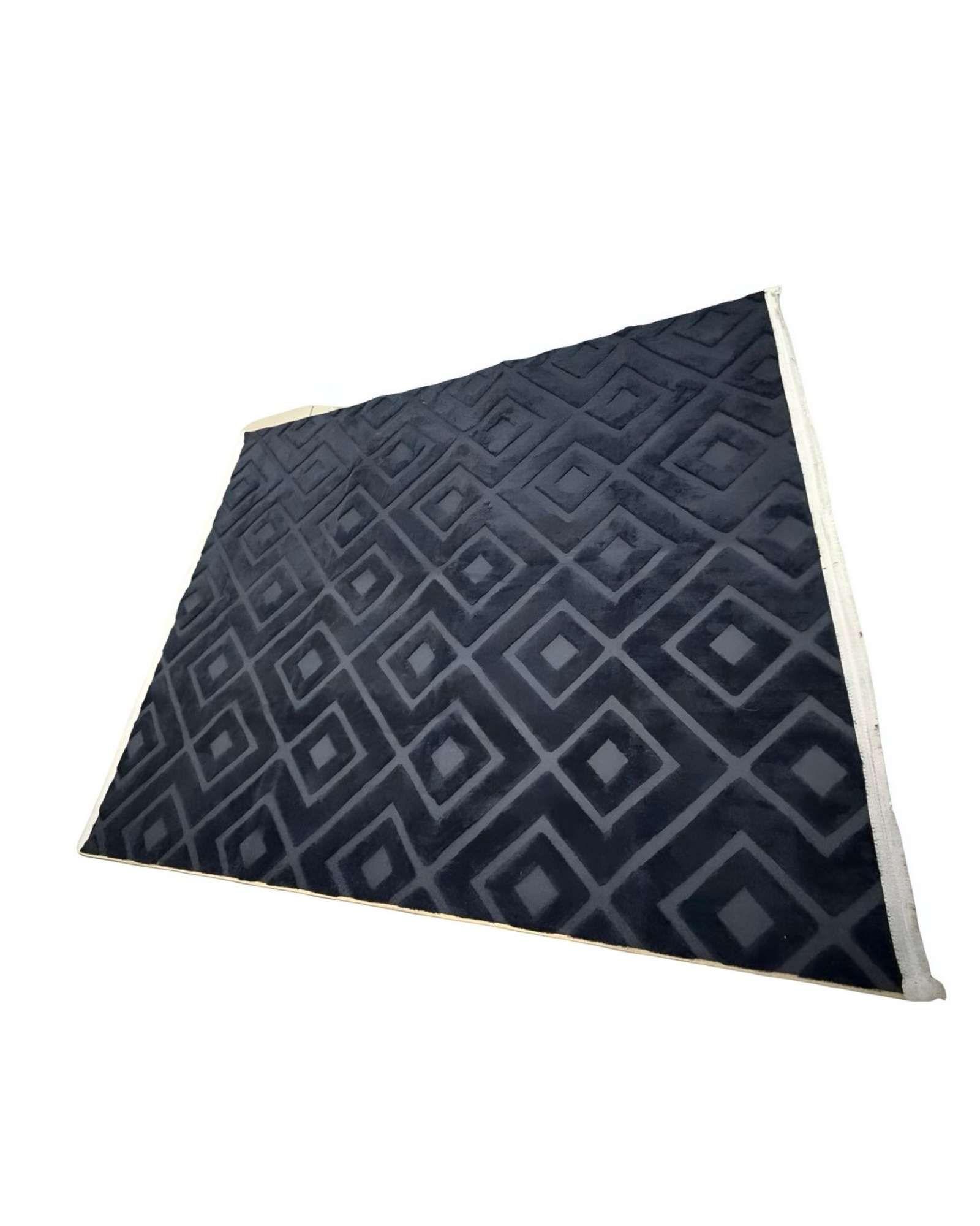 ALFOMBRA JACQUARD TEXTURIZADA CON DISEÑO Y FLECOS 150X200 CM A1-4