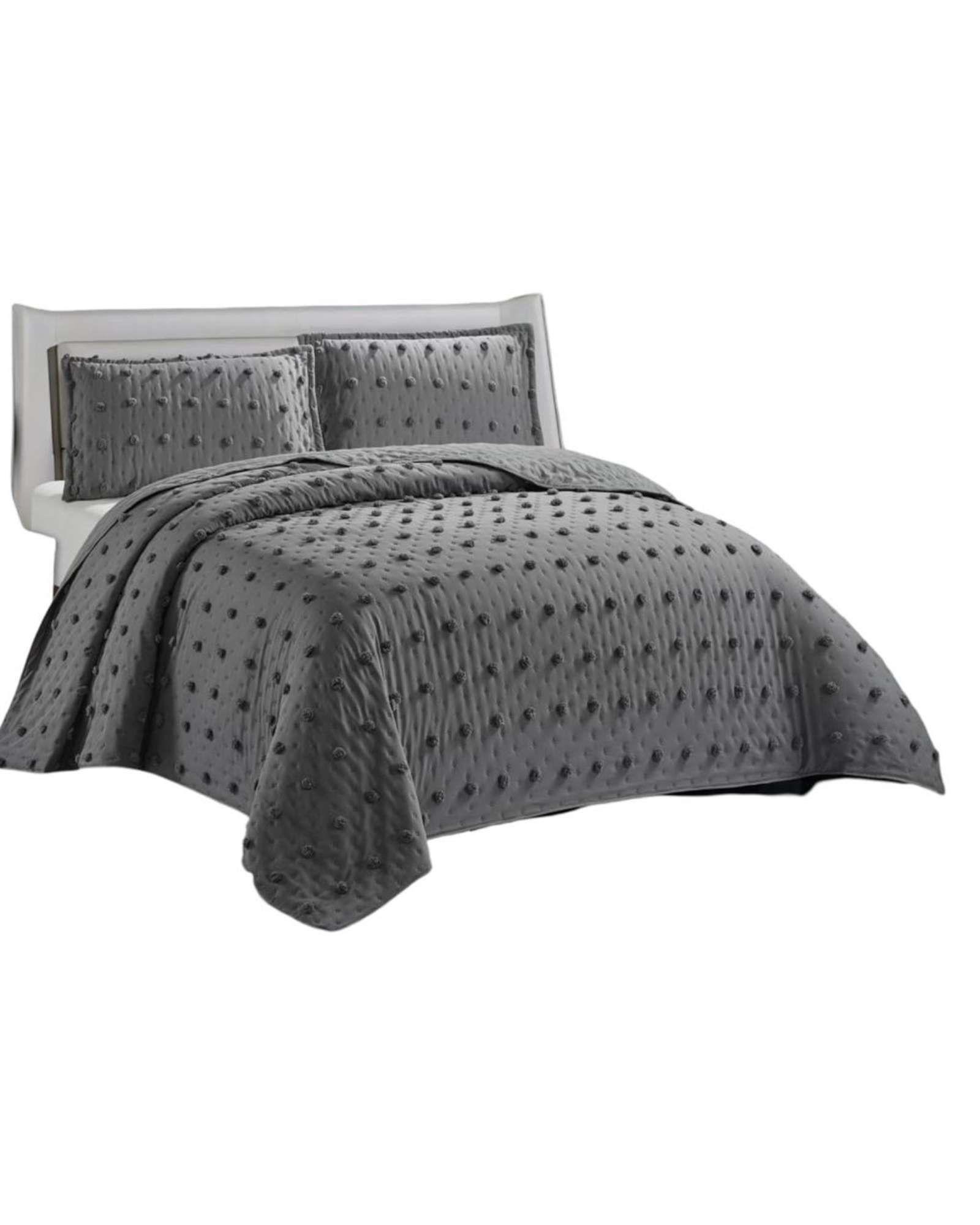 CUBRECAMA QUILT DELGADO TUFTING DE LUJO SUAVE 2 PLAZAS H3-0