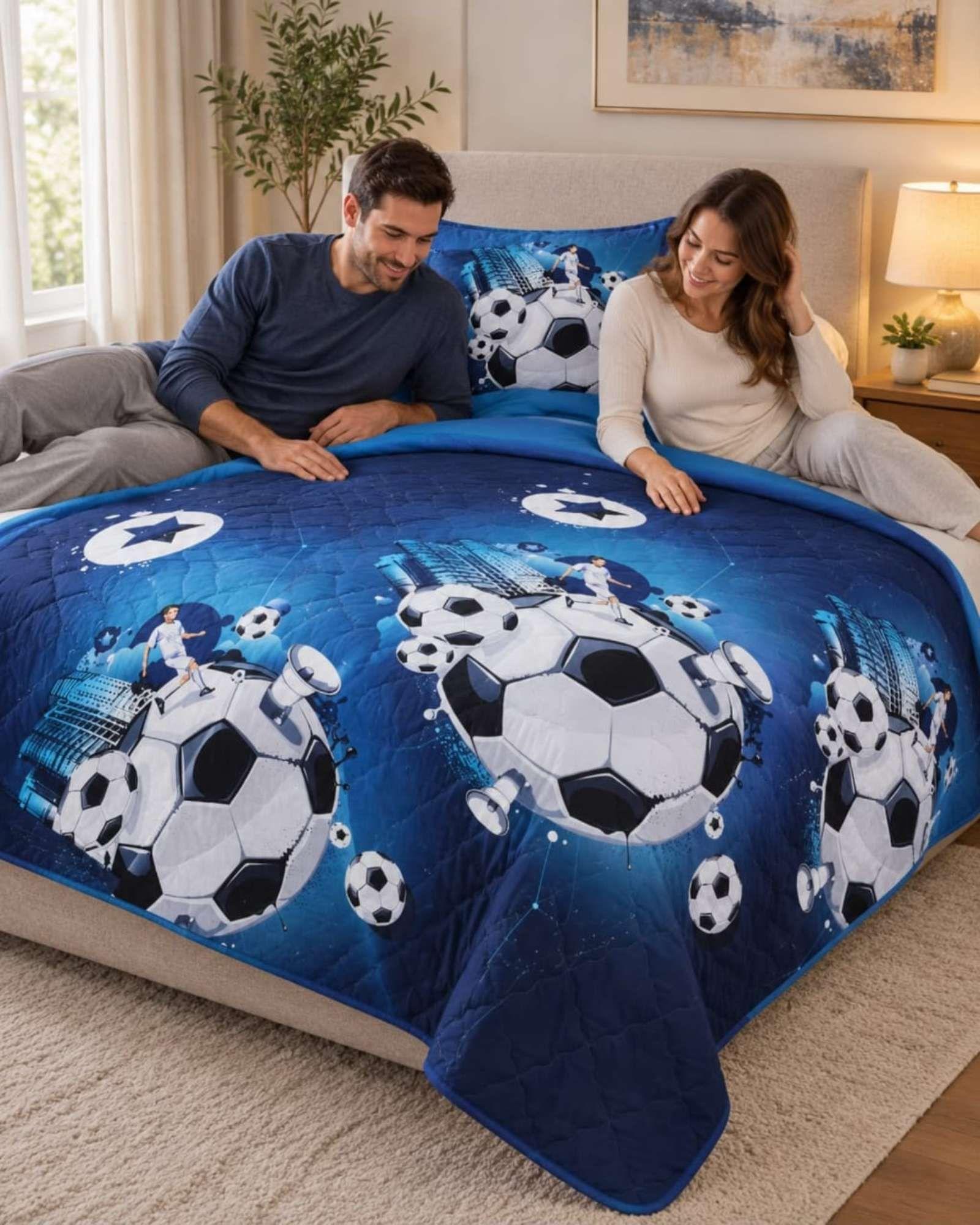 Cubrecama Quilt de Plaza y Media Con Funda De Almohada C9-4
