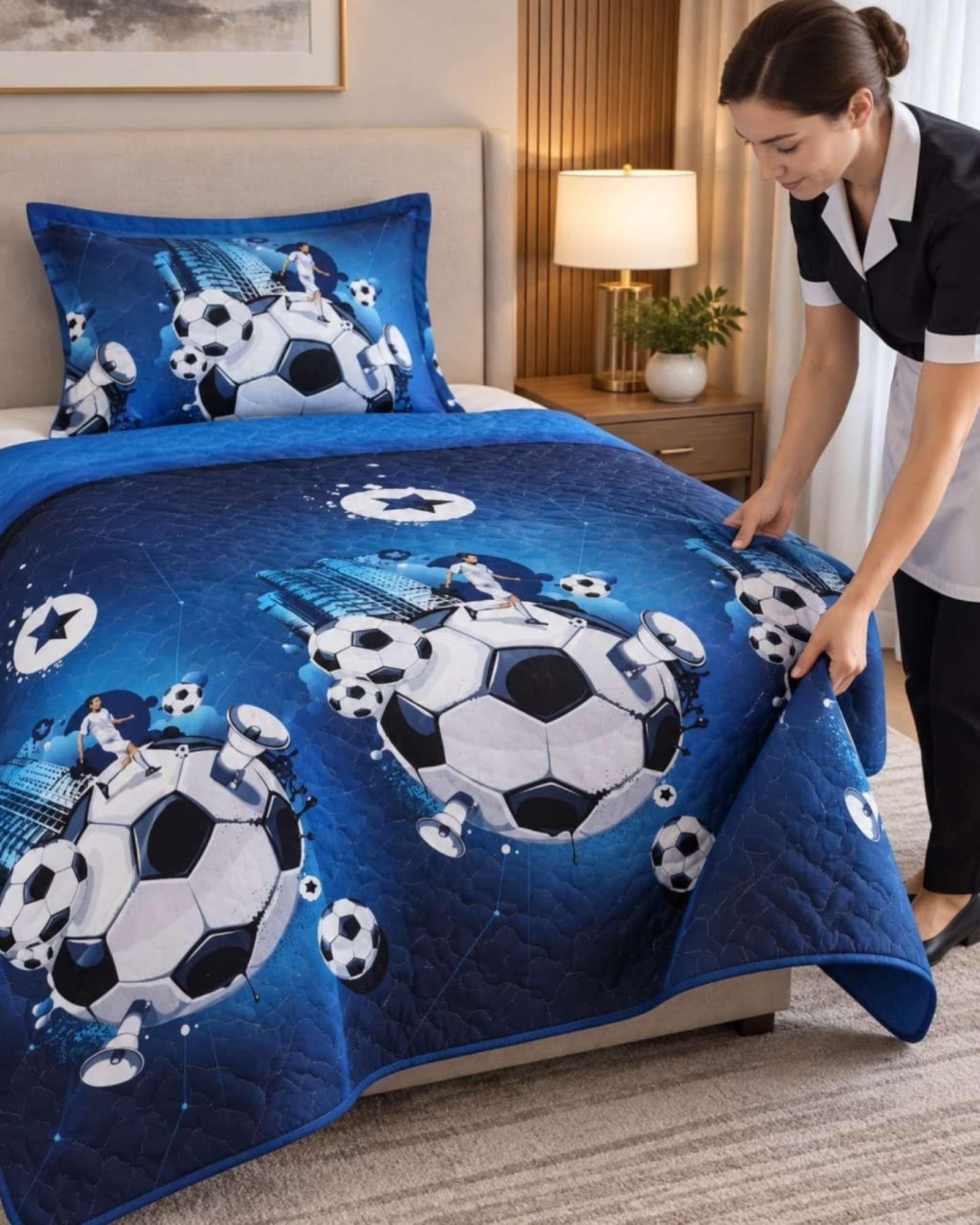 Cubrecama Quilt de Plaza y Media Con Funda De Almohada C9-5
