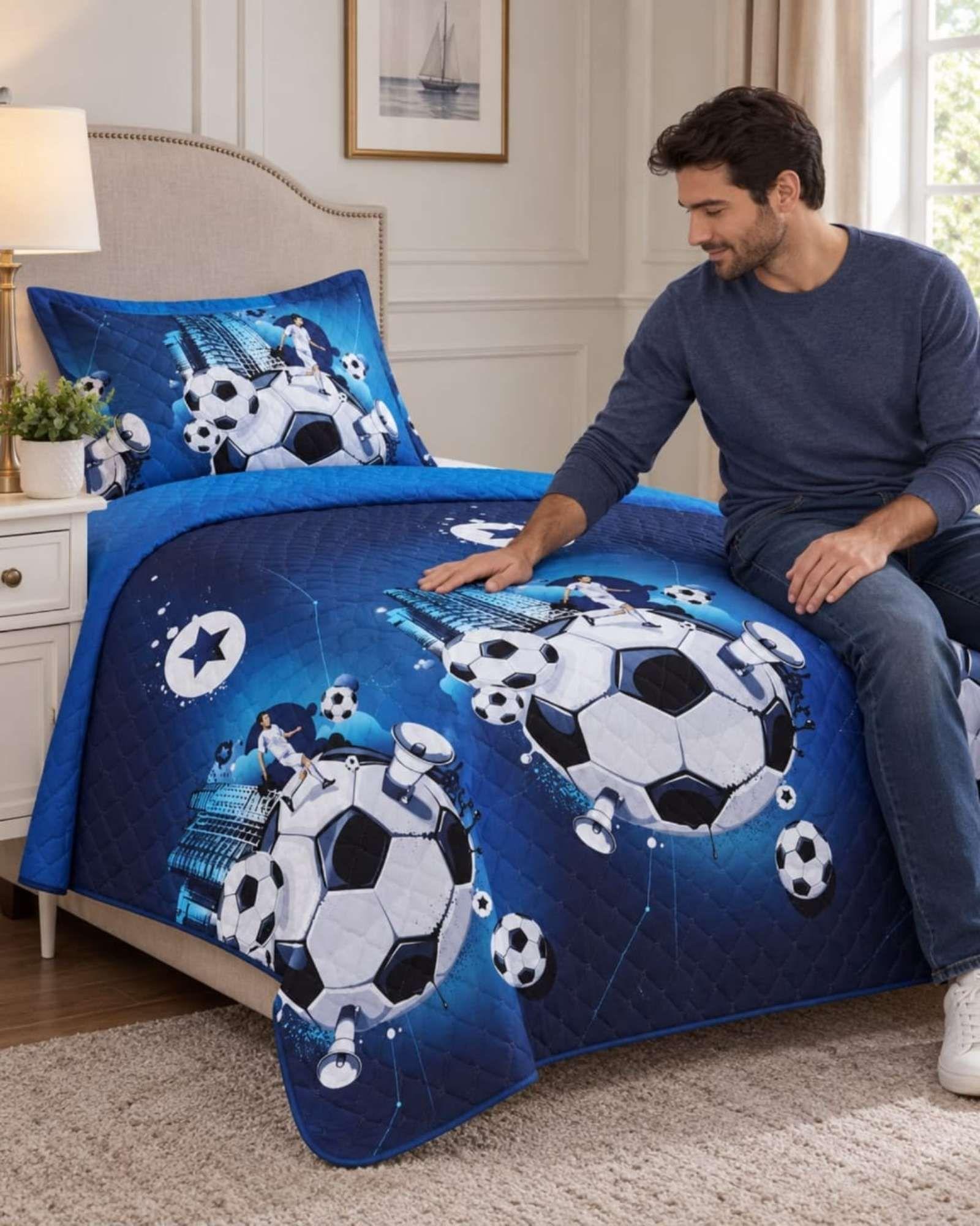 Cubrecama Quilt de Plaza y Media Con Funda De Almohada C9-0
