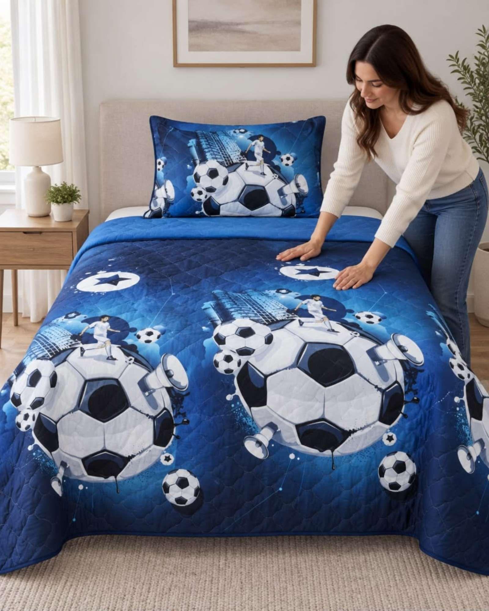 Cubrecama Quilt de Plaza y Media Con Funda De Almohada C9-2