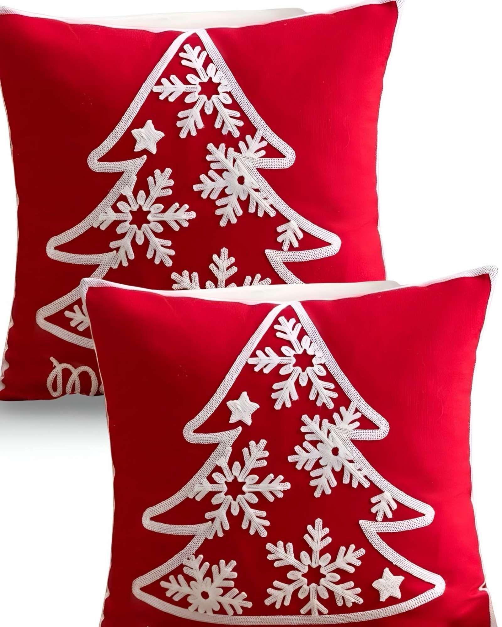 JUEGO DE 2 FUNDAS DE COJIN PARA NAVIDAD K10-0