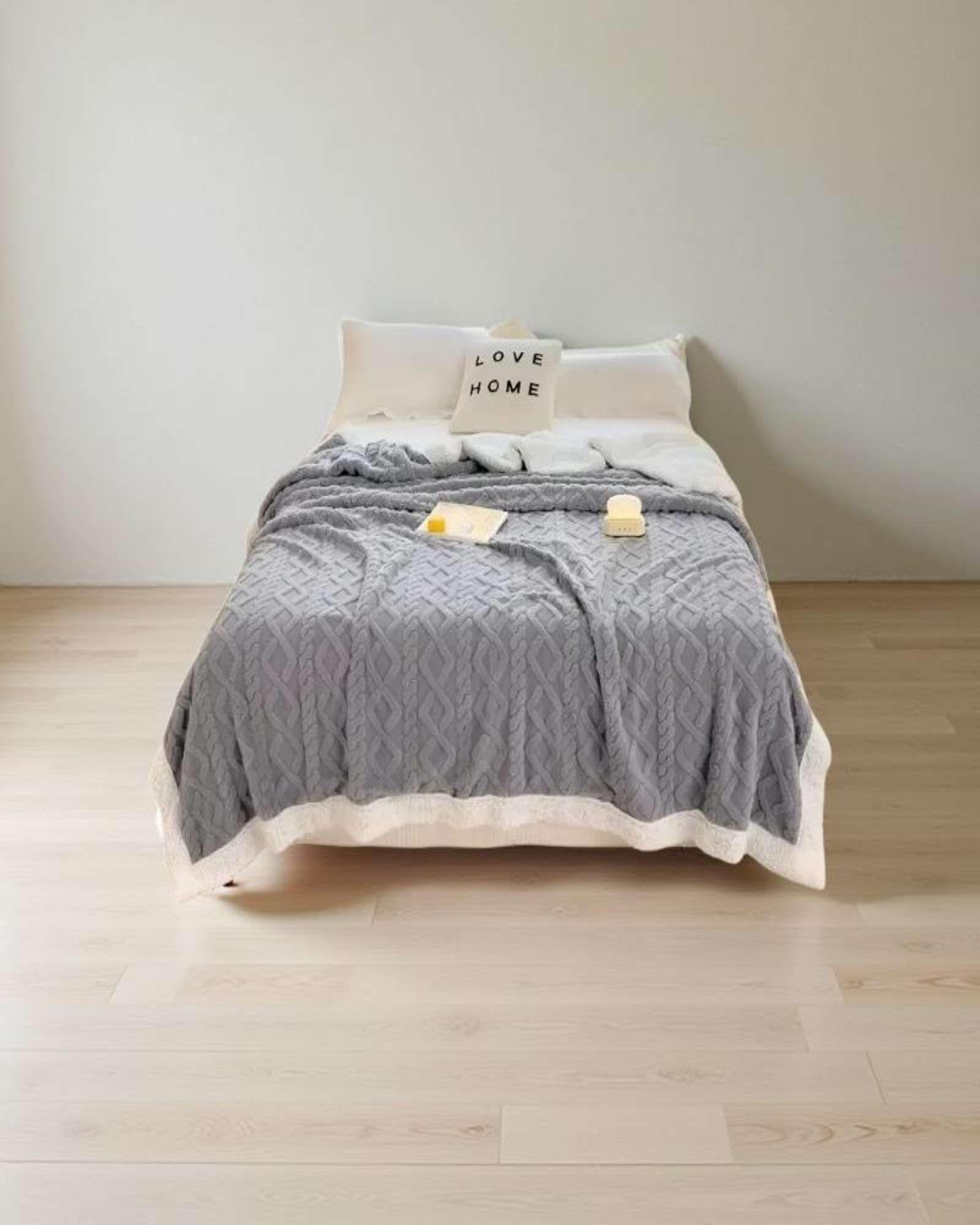 Frazada Invierno Trenzada 2 Plazas 230x200 cm 04-3