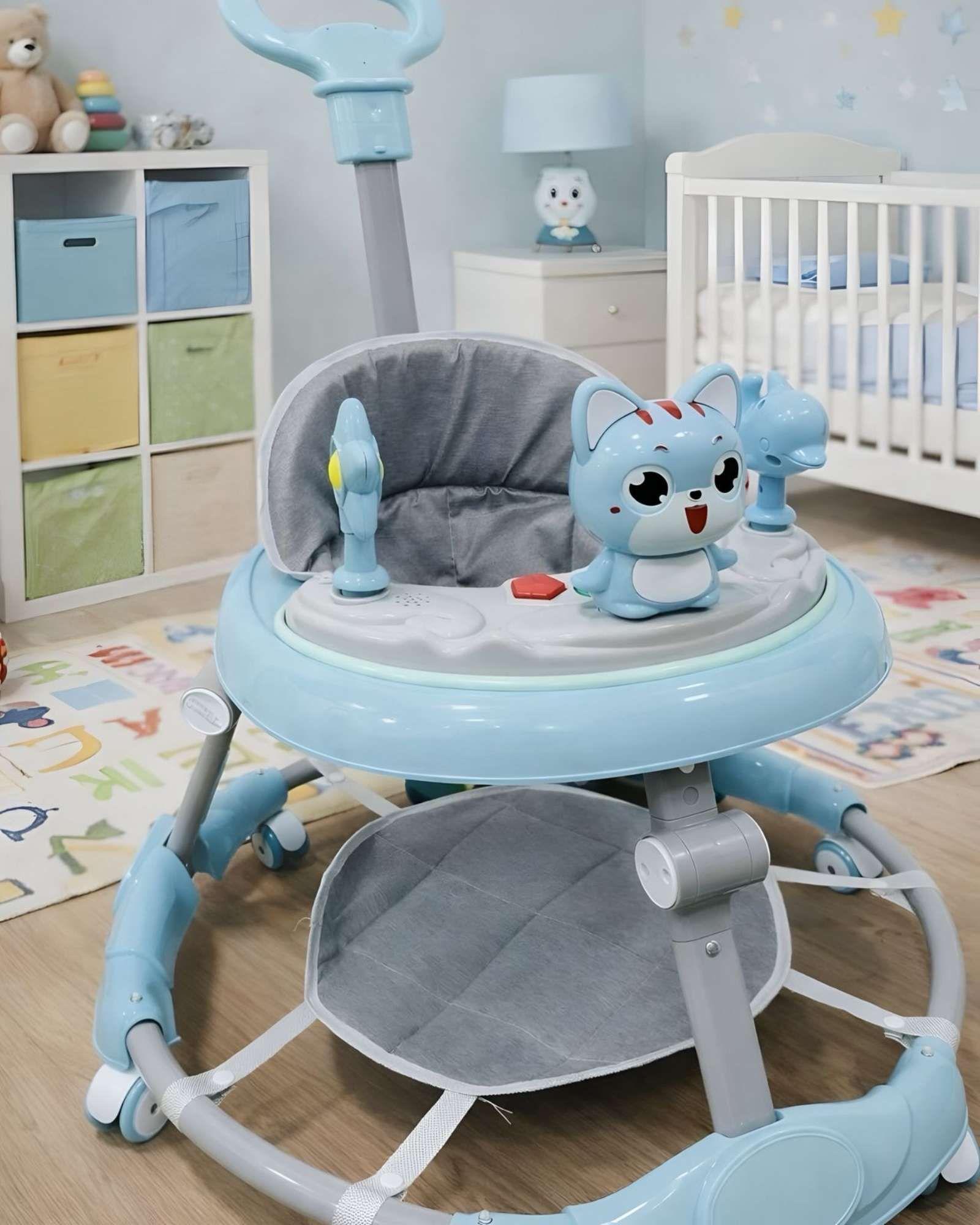 Pack 2 Andador de Bebe Gemelos con Juegos Interactivos Azul-2