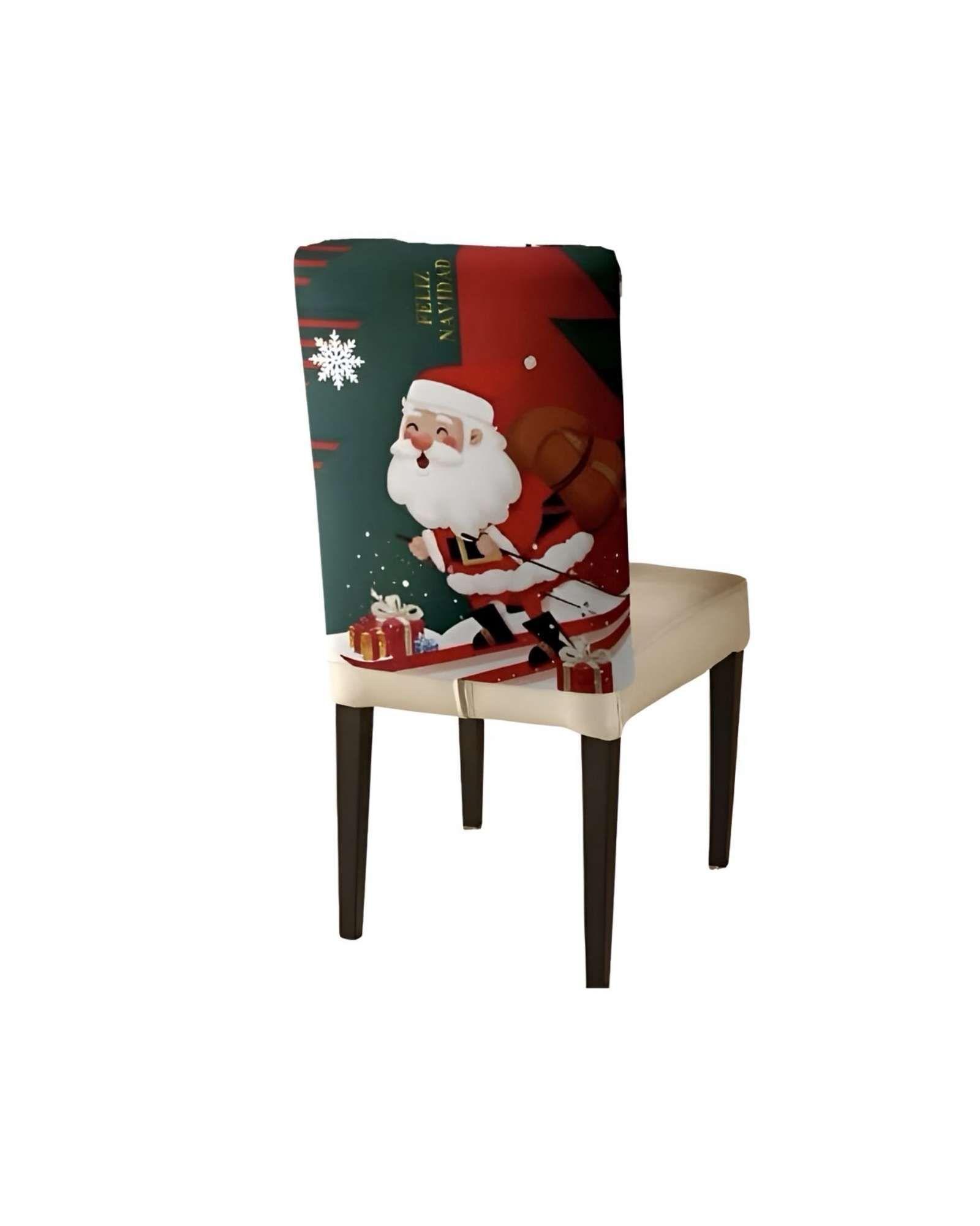 Pack 6 fundas de respaldo de sillas diseño navidad -3