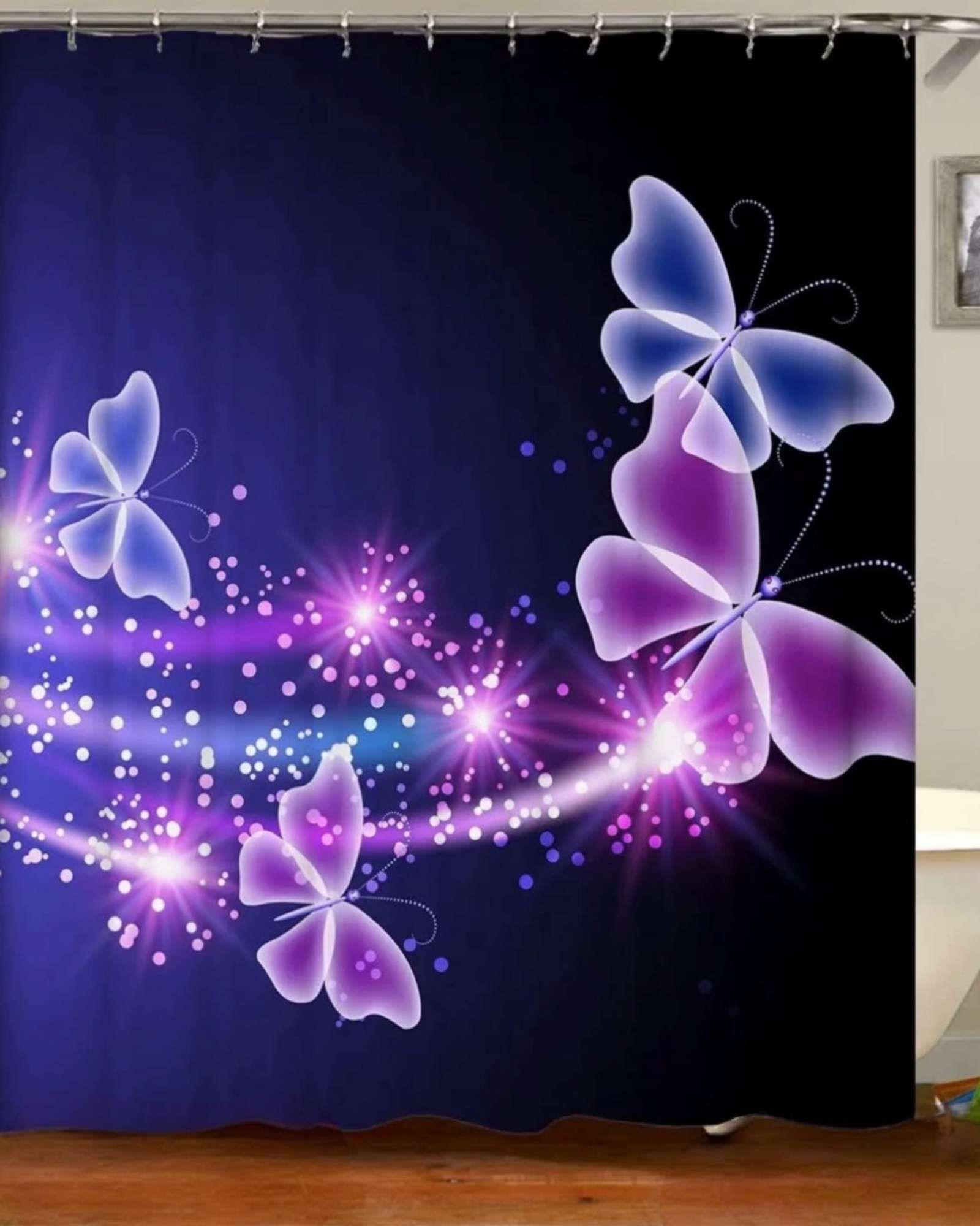 Juego de Cortina de Baño Tela Género + Forro Impermeable T7-2