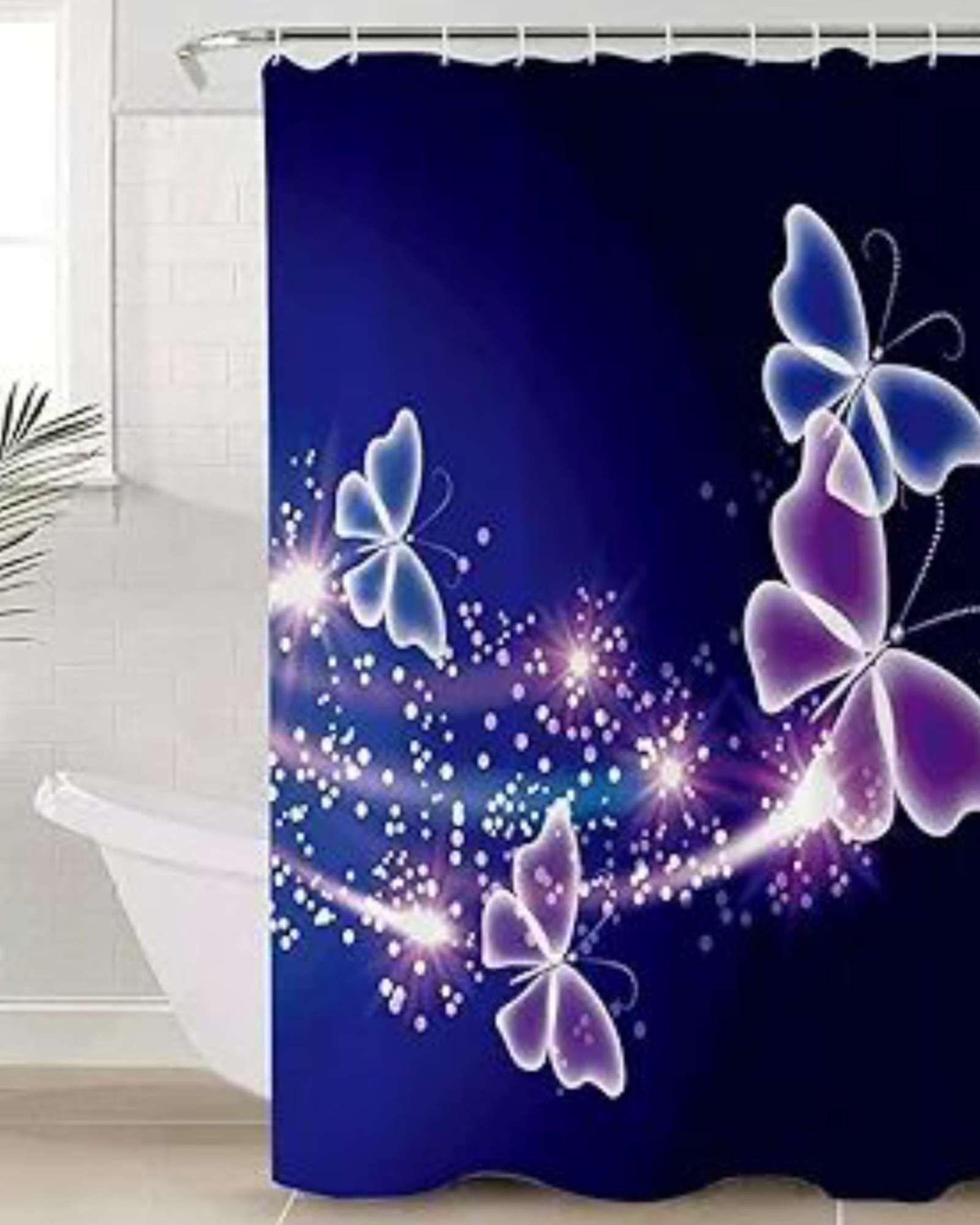 Juego de Cortina de Baño Tela Género + Forro Impermeable T7-4