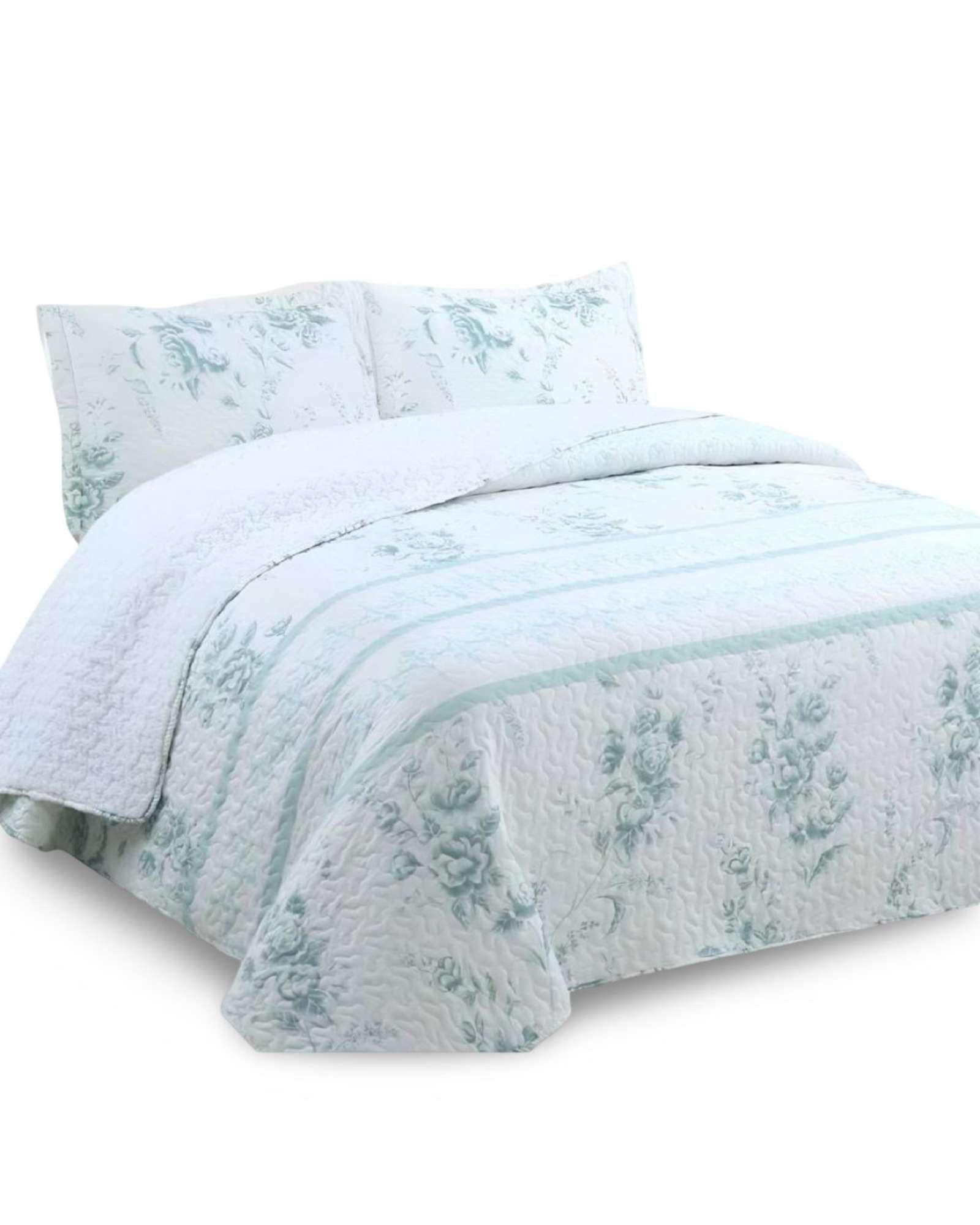 COBERTOR COLCHA QUILT SHERPA KING MEDIDA 250X270 CM C26-4