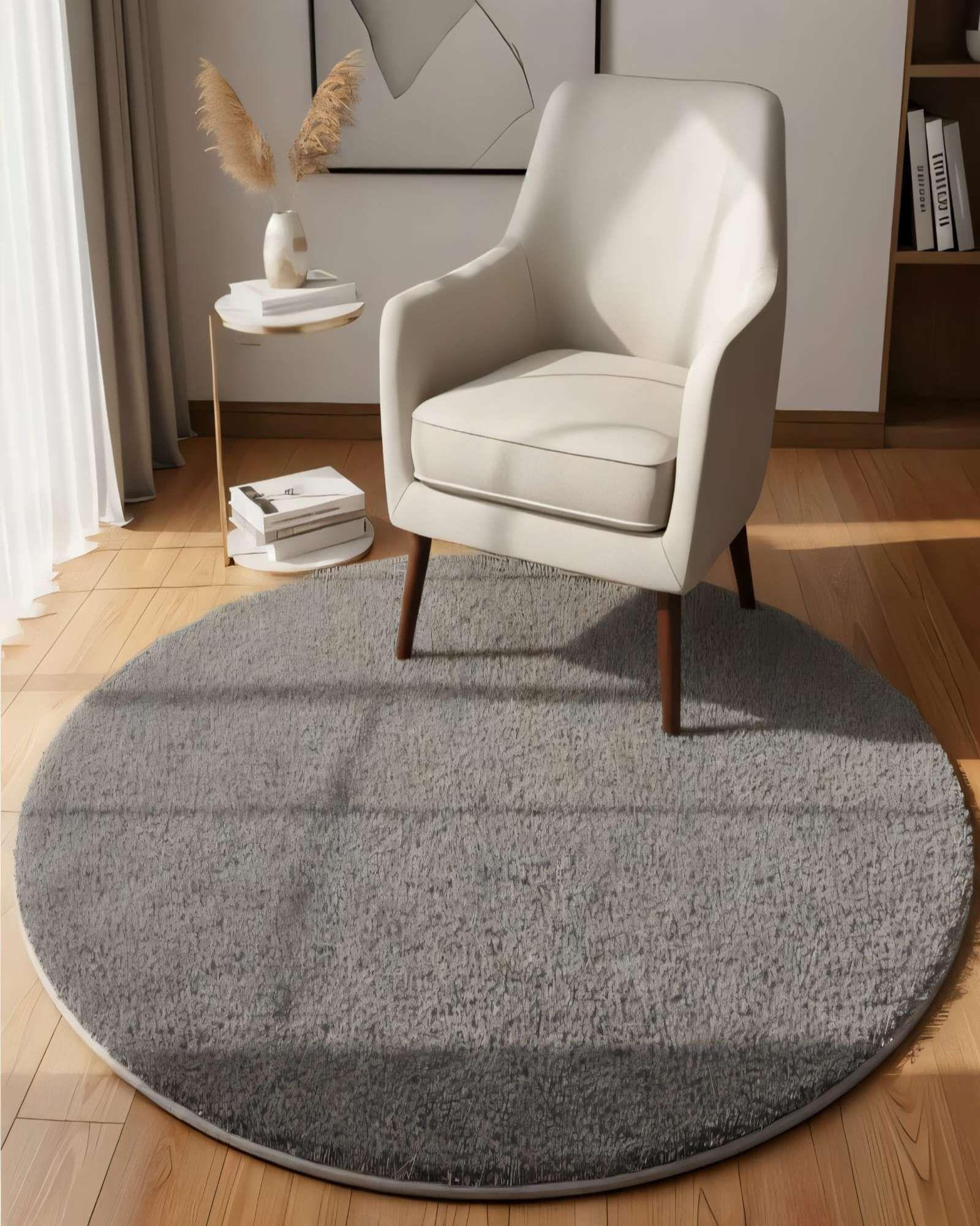 Alfombra Redonda 150 cm Textura Soft para Espacios Modernos 02-3