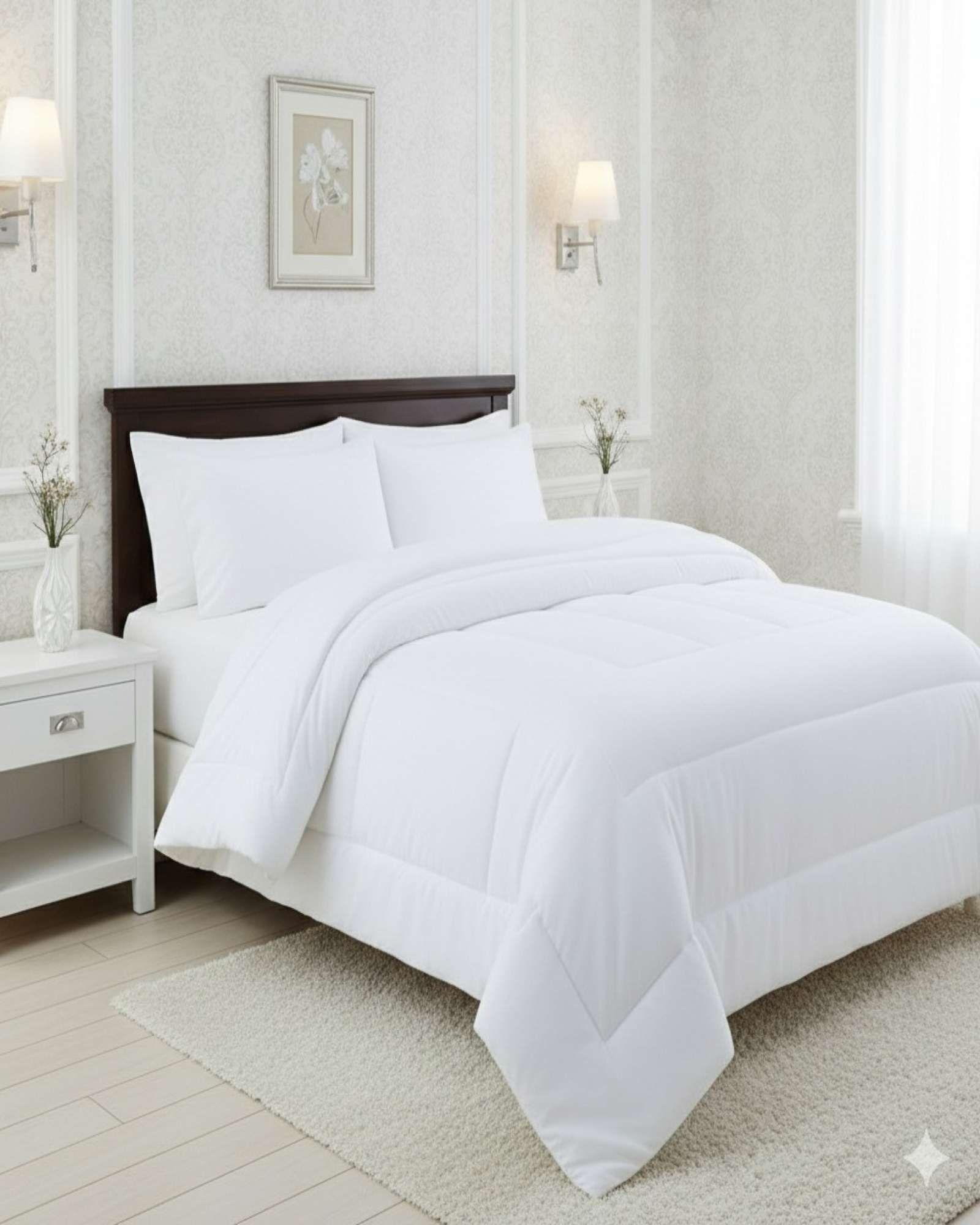 Cubrecama Premium Plush y Chiporro  Invierno King blanco A1-3