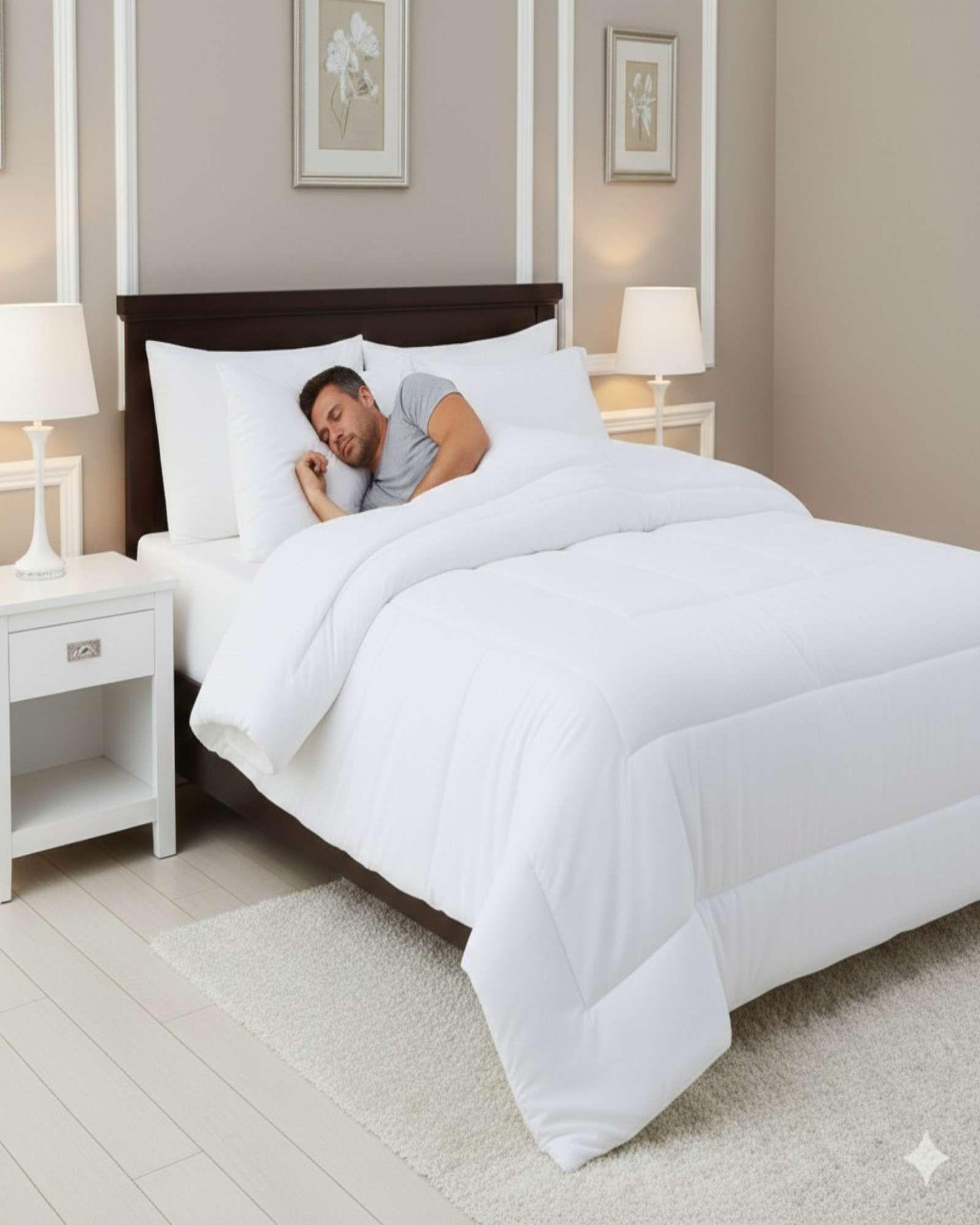 Cubrecama Premium Plush y Chiporro  Invierno King blanco A1-4