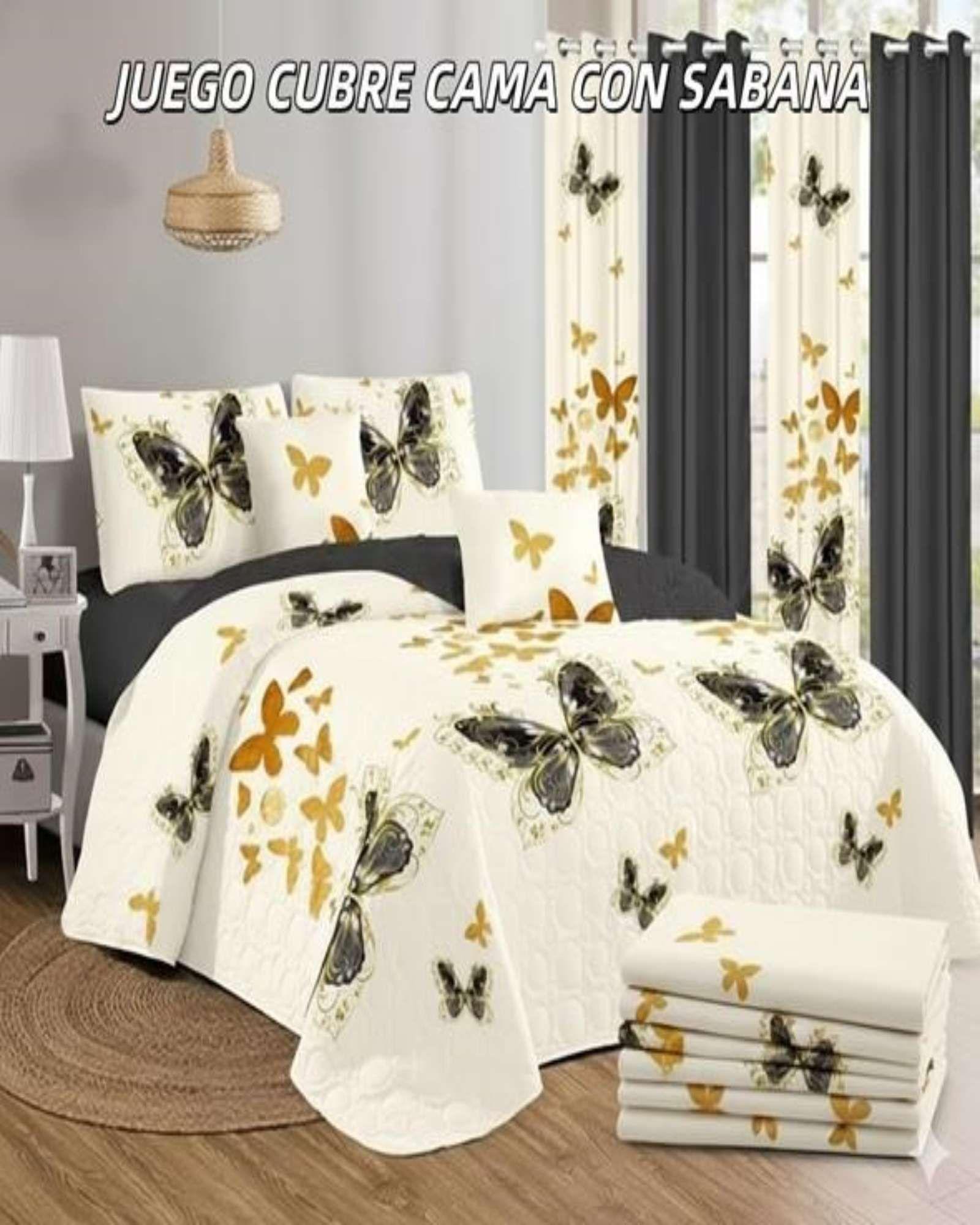 SABANA CON CUBRECAMA DE VERANO PLAZA Y MEDIA + 1 ALMOHADA s09-3