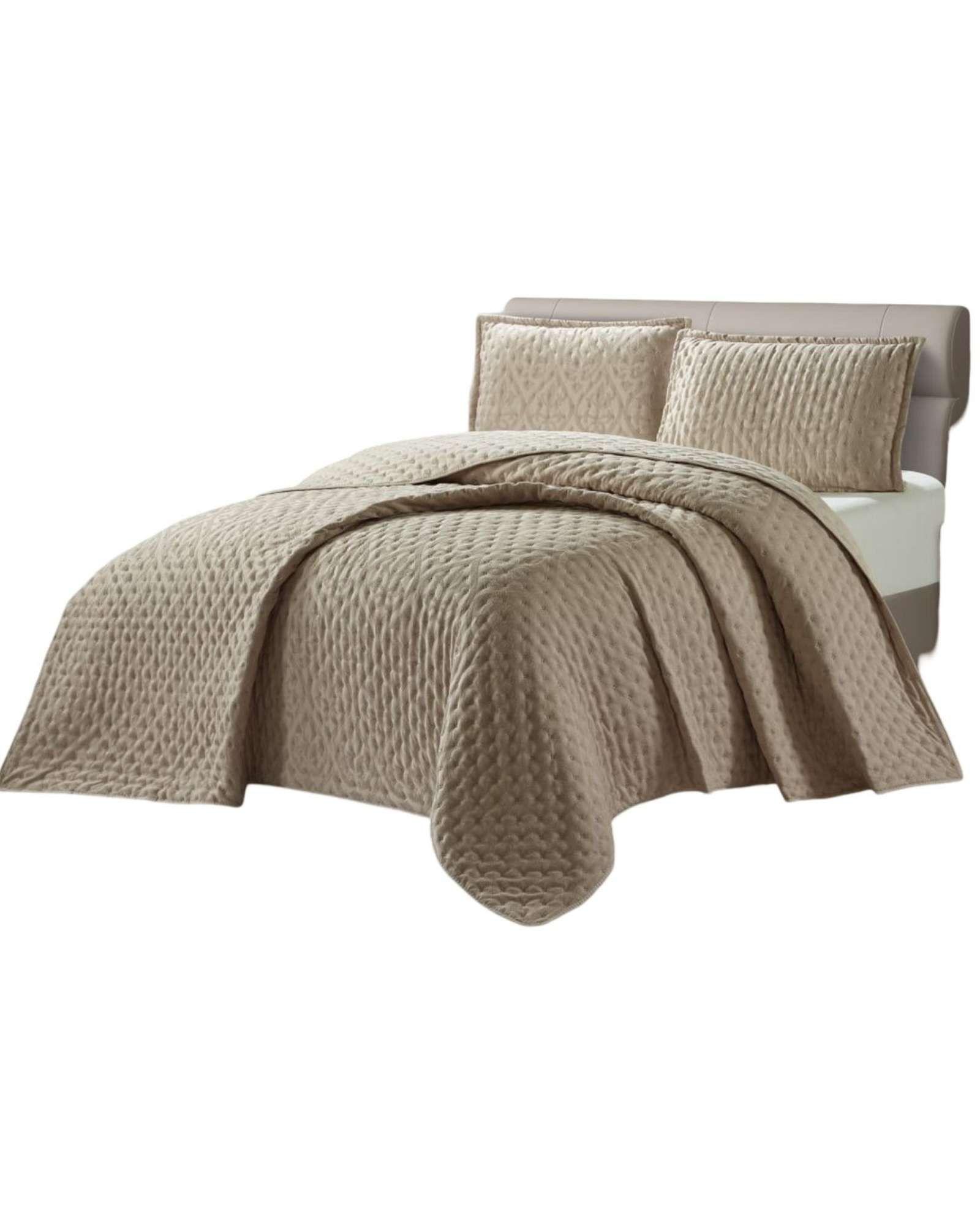 Cubrecama Quilt Delgado King con relieves de Tufting  TF17-2