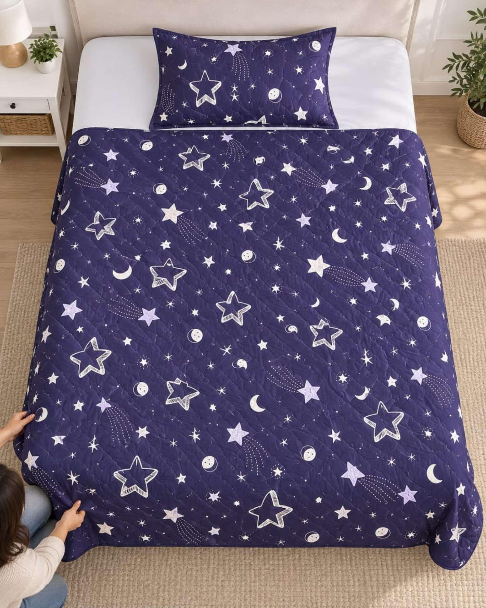 Cubrecama Quilt de Plaza y Media Con Funda De Almohada C6-3