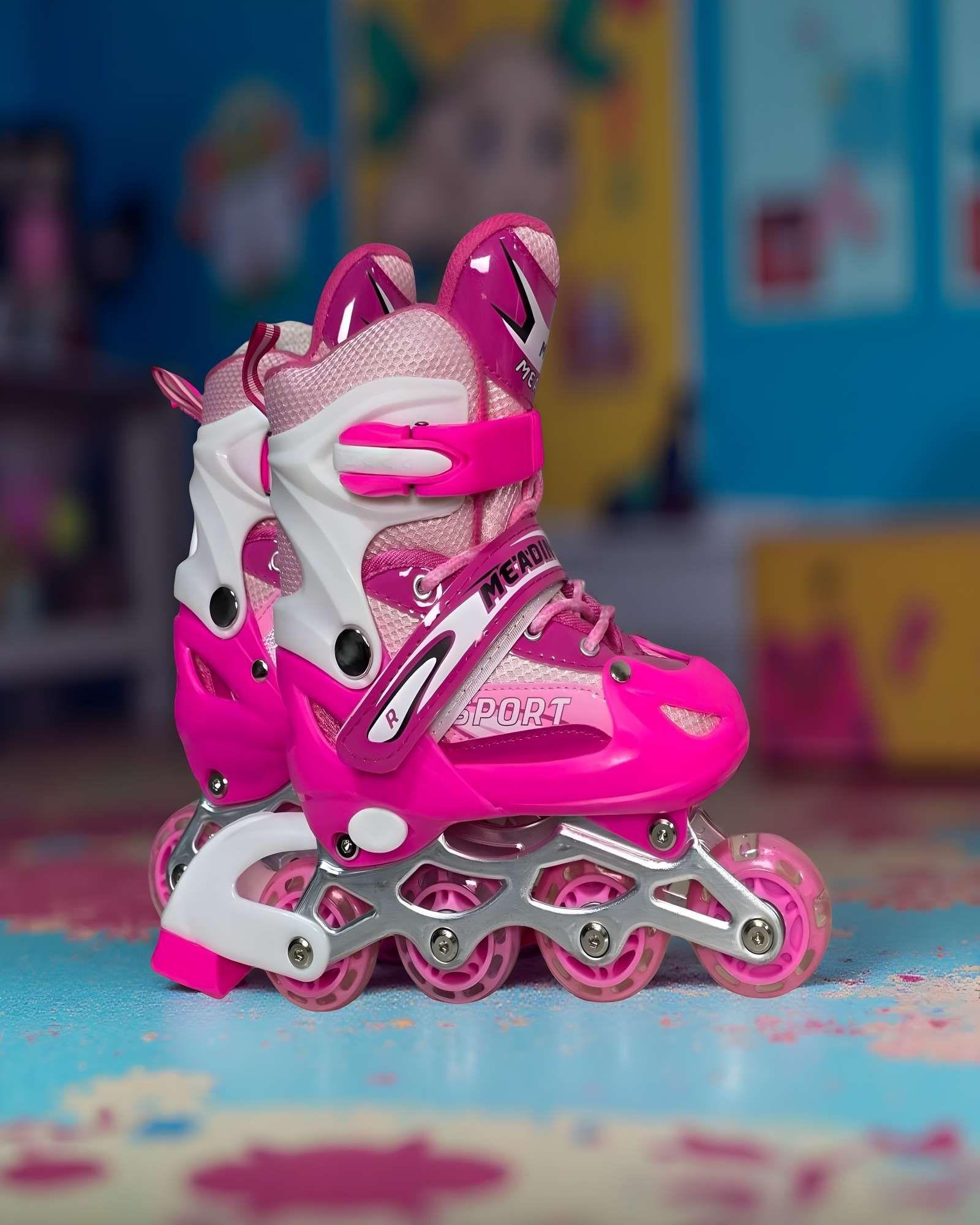 PATIN EN LINEA CON LUCES MAS KIT TALLA S 31-34 A9-2