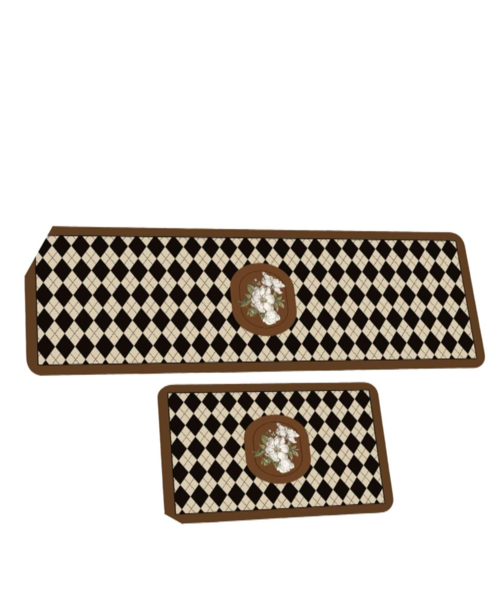 ALFOMBRAS DECORATIVAS ANTIDESLIZANTE TRIANGULO NEGRO-0