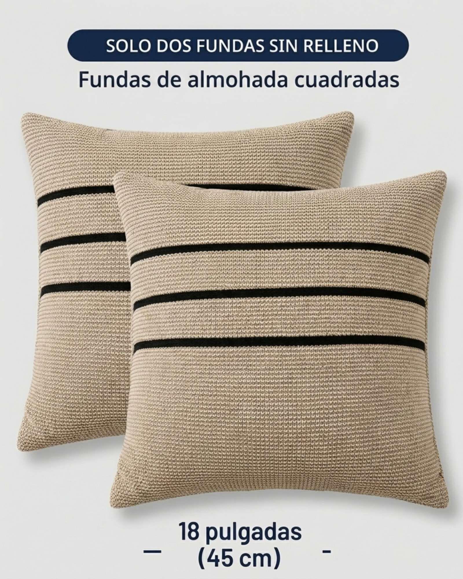 Set de Fundas para Cojines Texturizadas con Franjas 6 unidades-7
