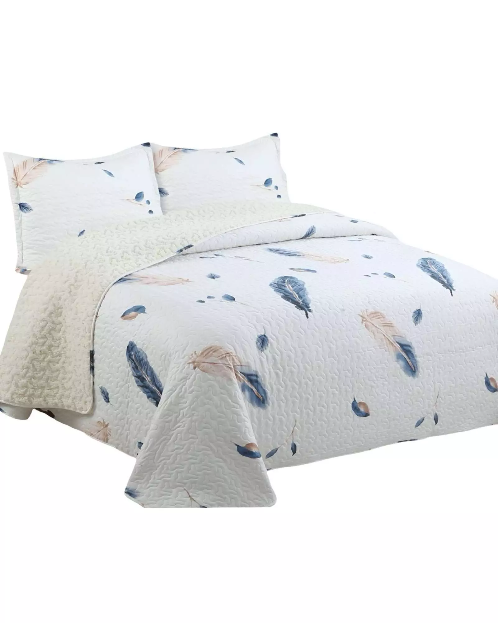 CUBRECAMA QUILT con sherpa 2 plaza 230 cm x 250 cm-0