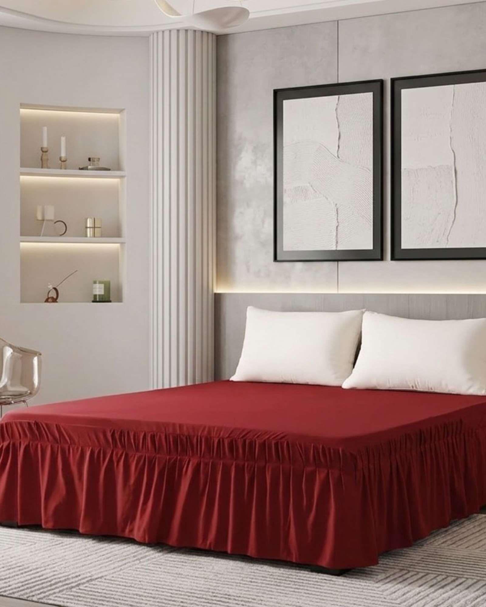Faldón de Cama Estilo Moderno y Ajuste Perfecto KING 180X200 CM A02-2