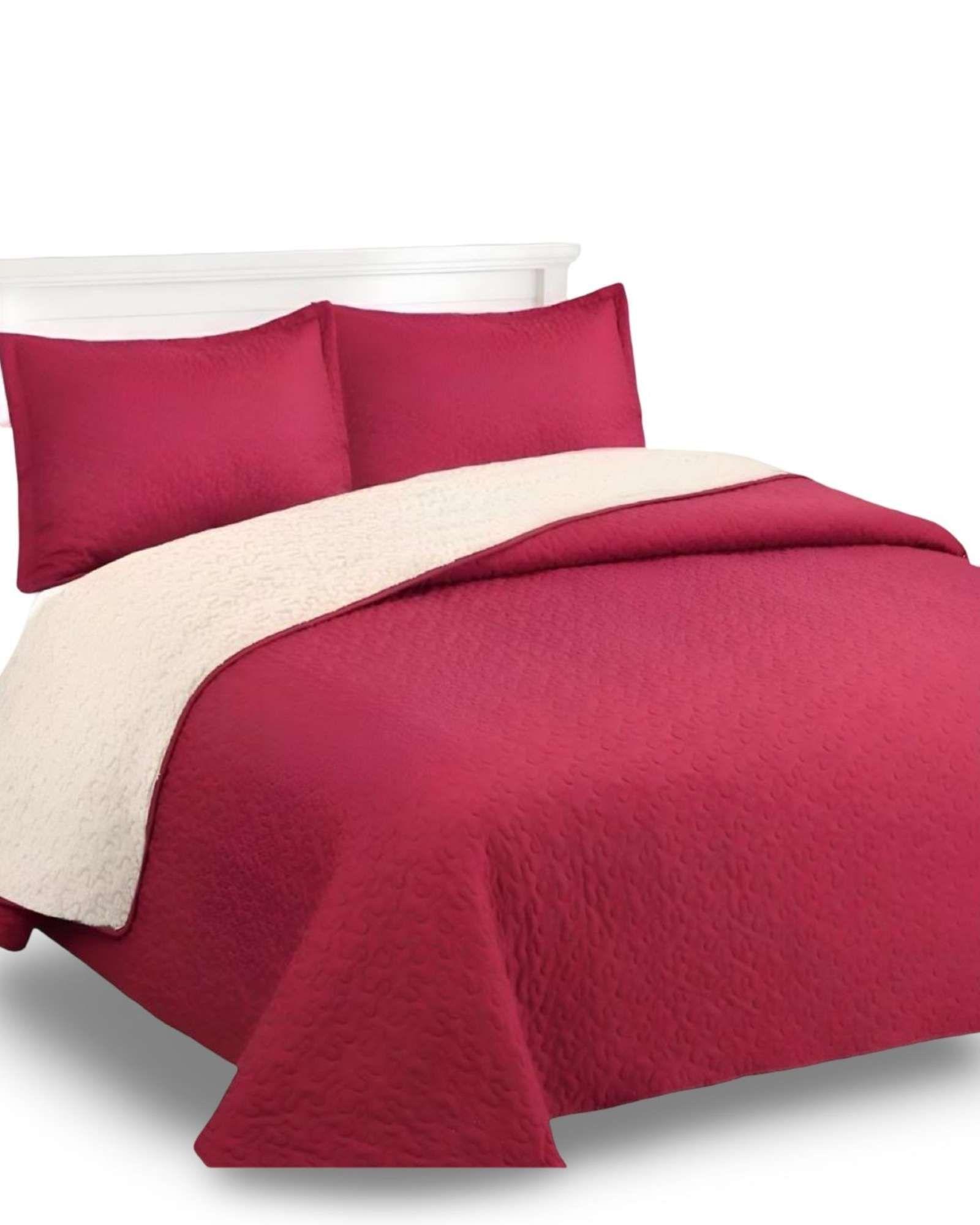 COBERTOR COLCHA QUILT SHERPA KING MEDIDA 250X270 CM C11-4