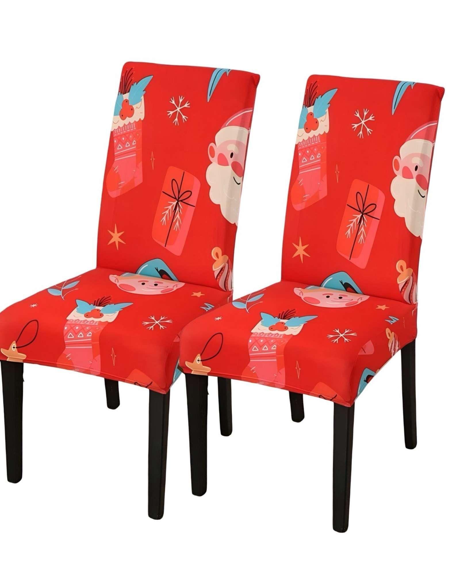 SET DE 6 FUNDAS PARA SILLAS DISEÑO NAVIDAD R14-2