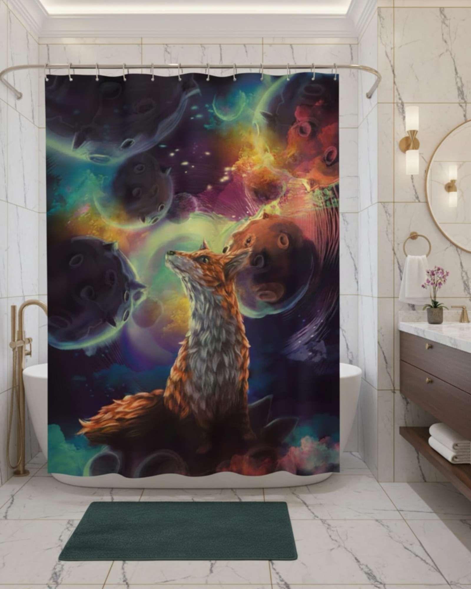 Juego de Cortina de Baño Tela Género + Forro Impermeable T32-3