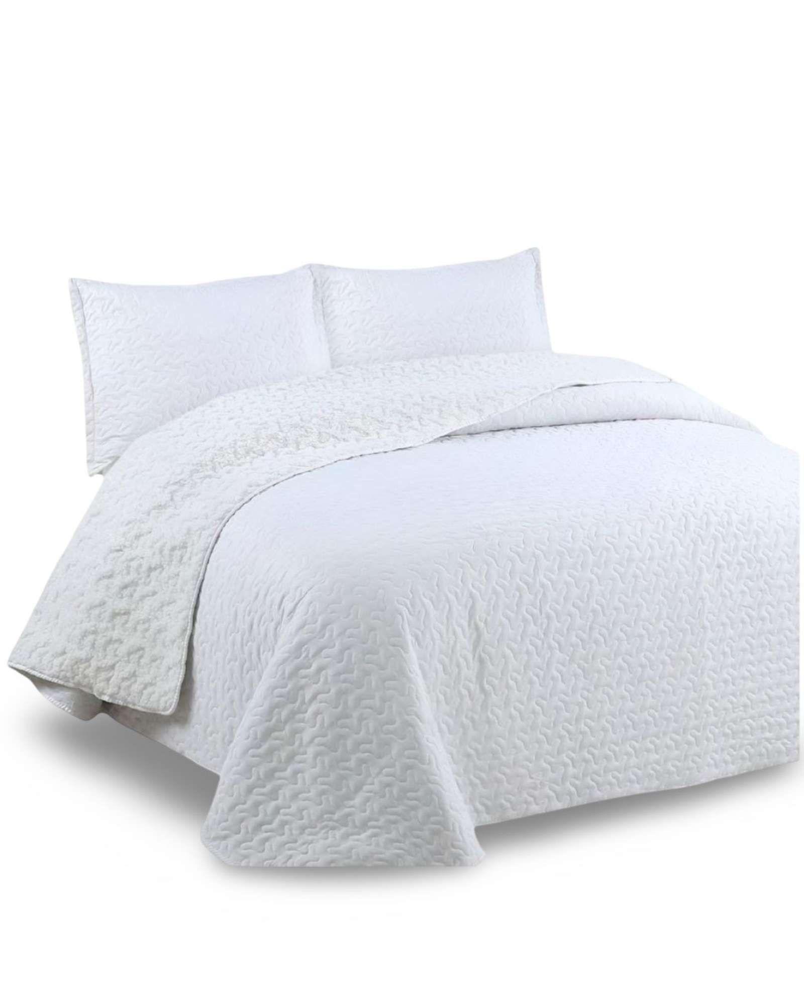 COBERTOR COLCHA QUILT SHERPA KING MEDIDA 250X270 CM C08-4