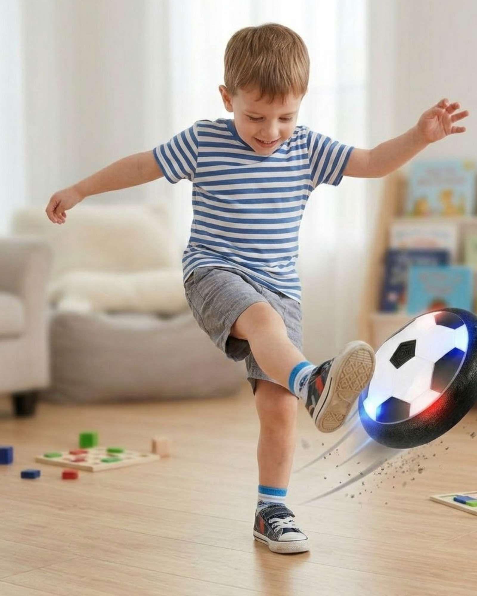 Balón De Fútbol Flotante Hover Ball Con Luces LED Y Bordes De Espuma-3