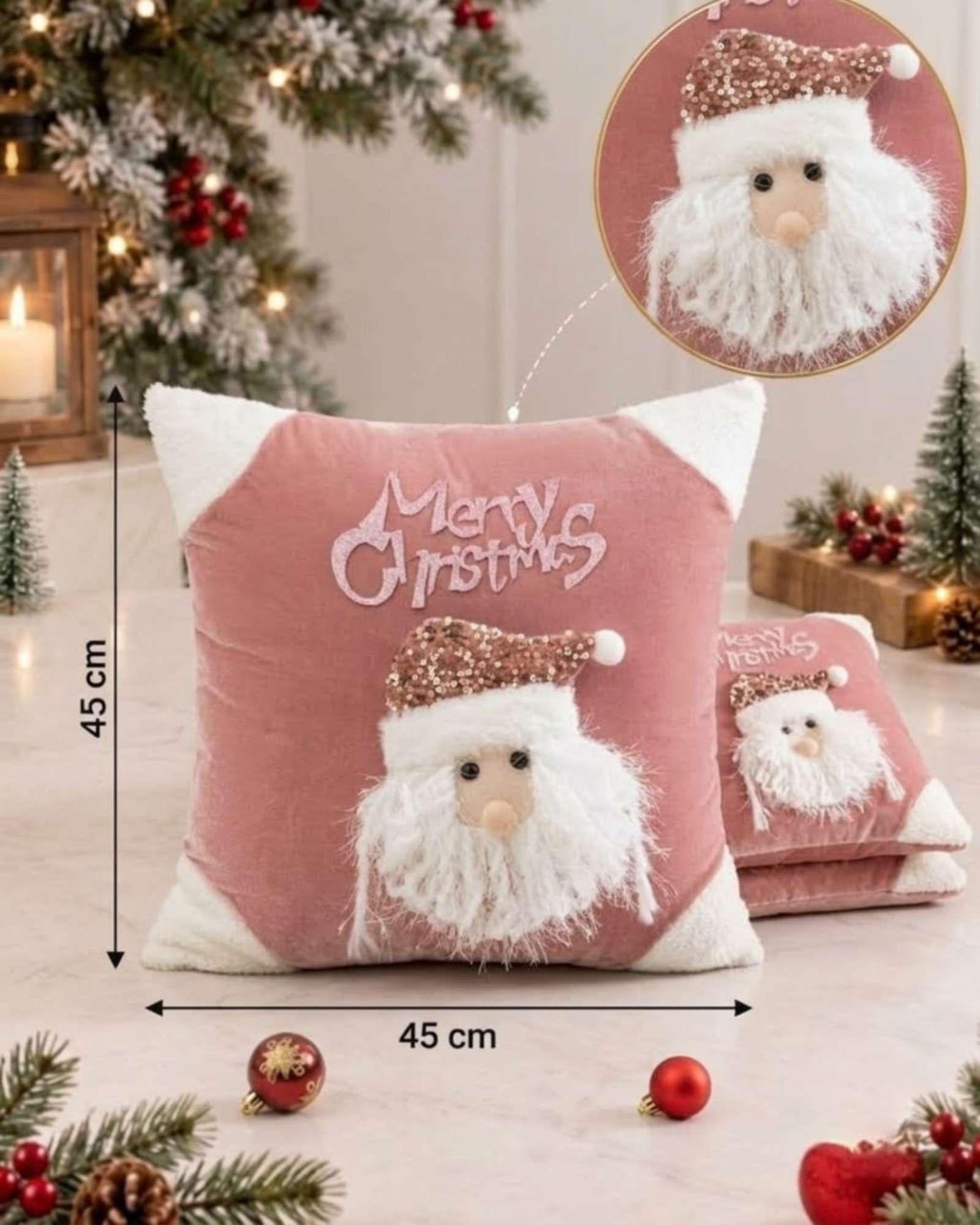 Pack de 2 Fundas para Cojin Navidad  45x45 cm Relieve 3D A1-6