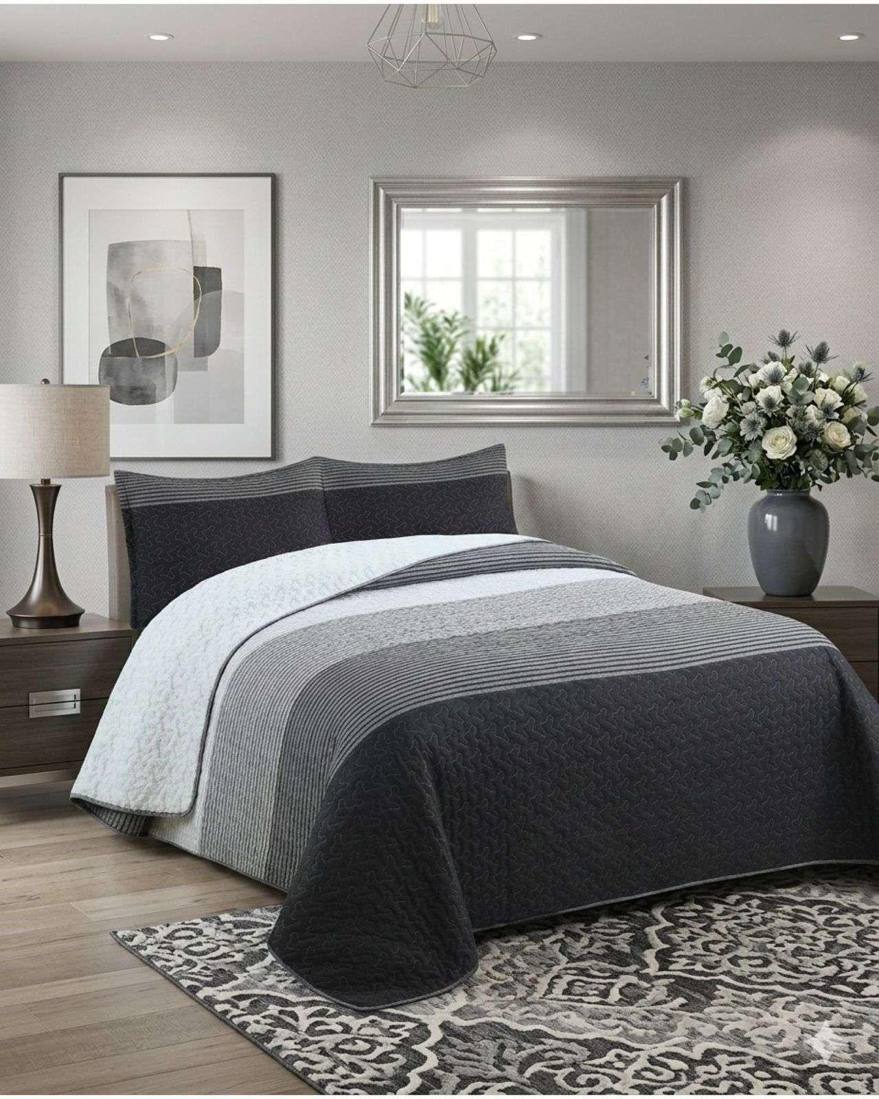 CUBRECAMA QUILT SHERPA PLAZA Y MEDIA 180 X 230 CM A18-3