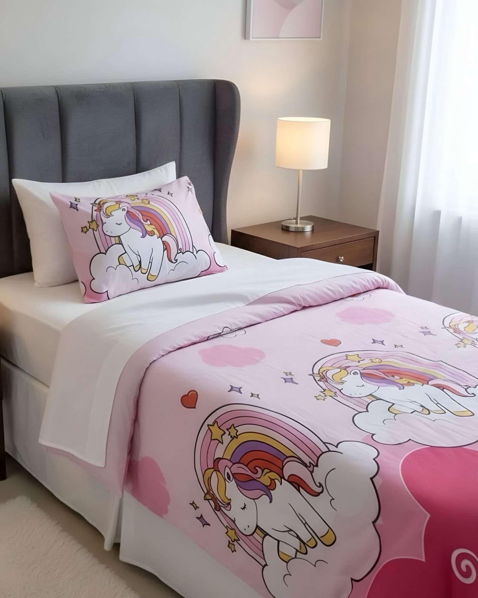 JUEGO DE SABANA DE NIÑA UNICKAWAII PLAZA Y MEDIA 3 PCS-4