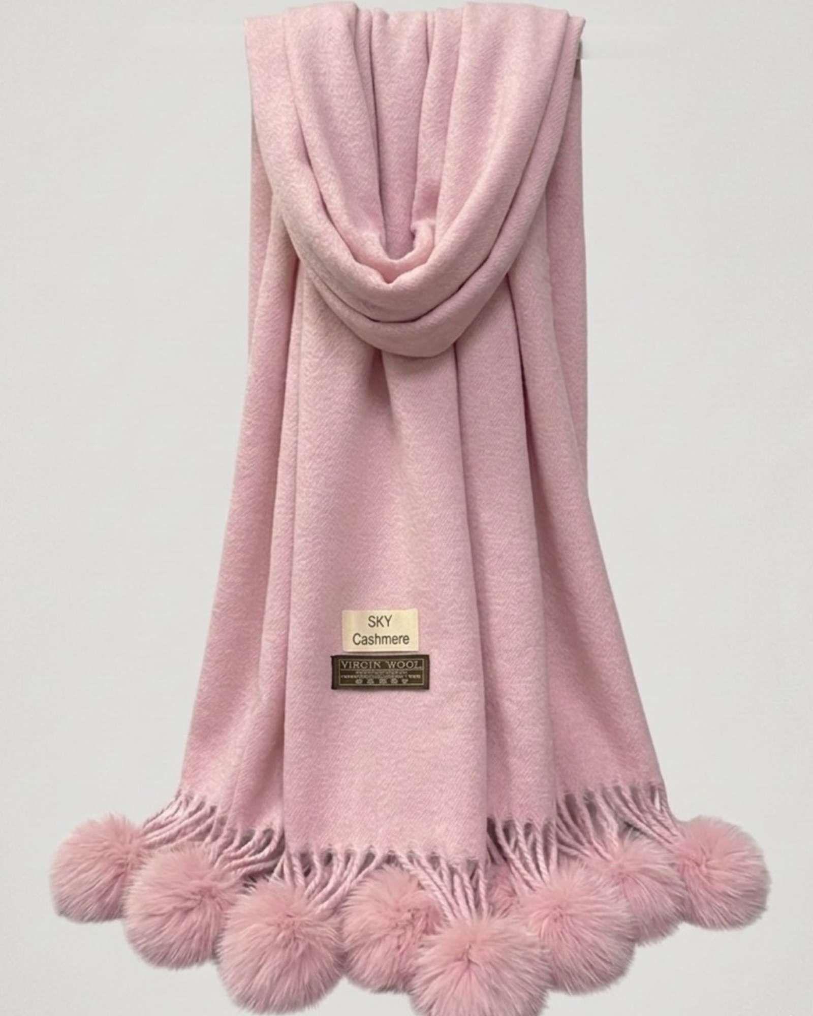 Bufanda Chalón Premium Con Pompones Tacto Cashmere01-2