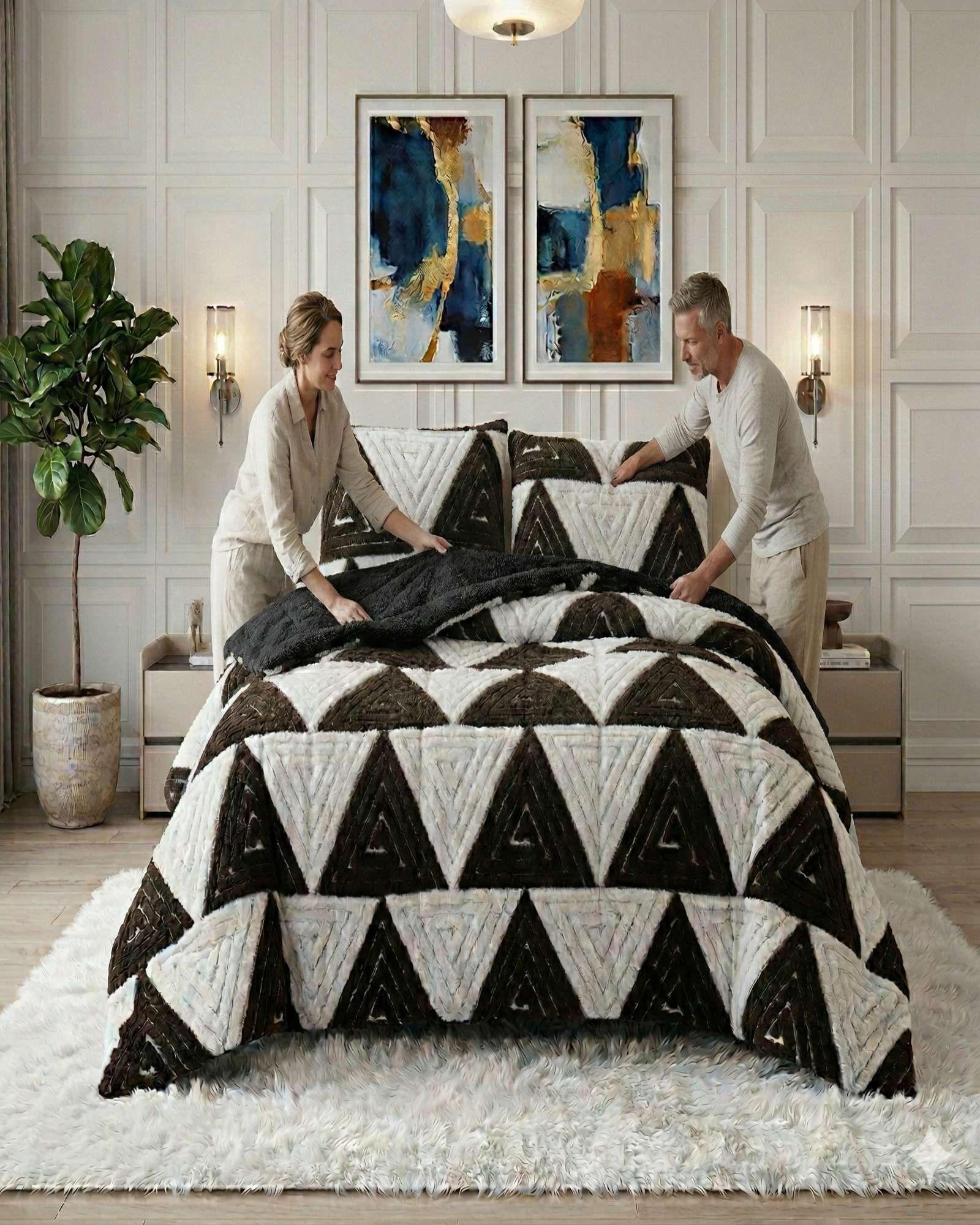 CUBRECAMA CHIPORRO KING INVIERNO JACQUARD PREMIUM  EXTRA SUAVE C2-3